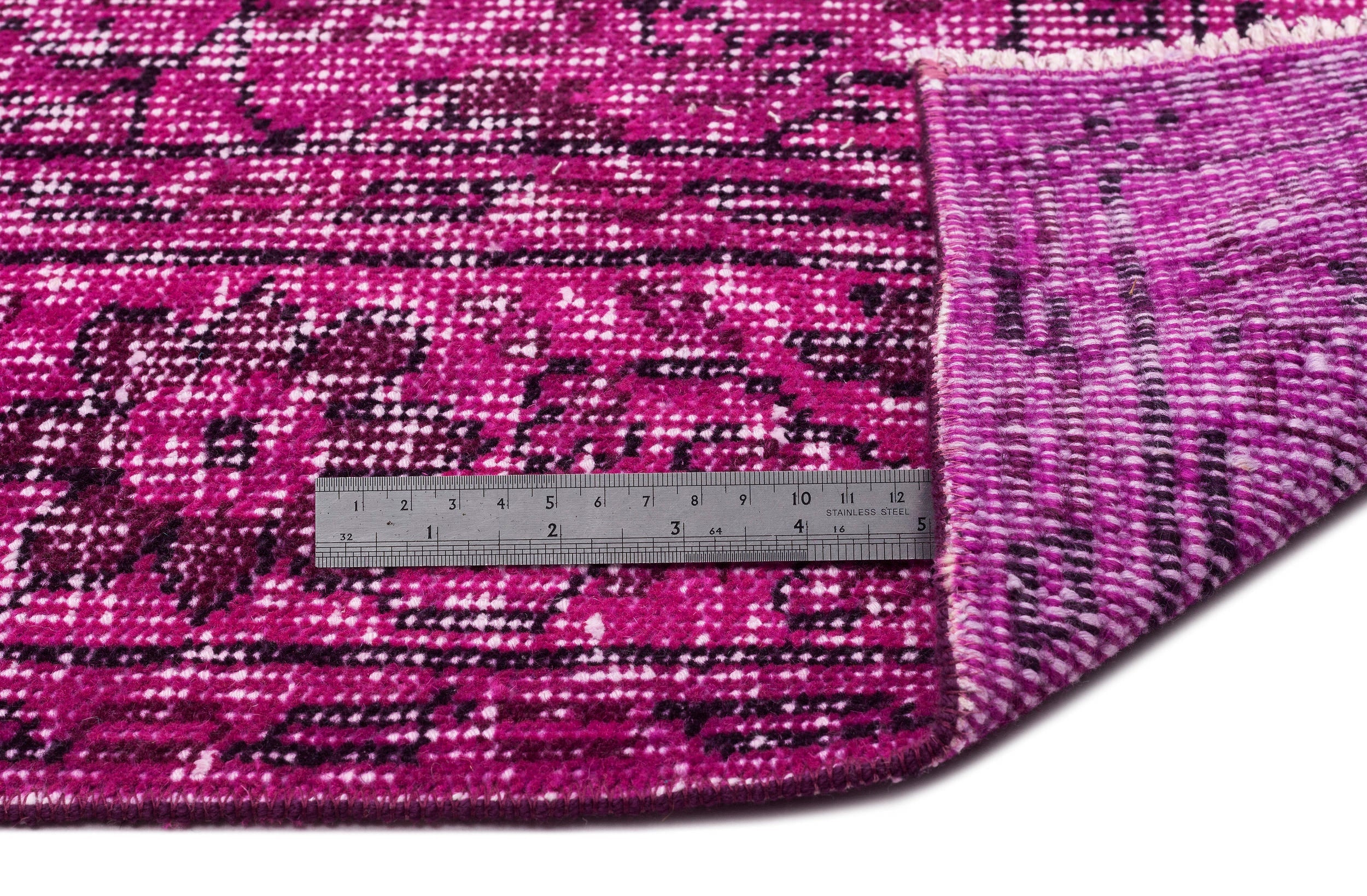 Atina Pink Vintage Wool Handmade Area Rug 5'11" x 10'10"