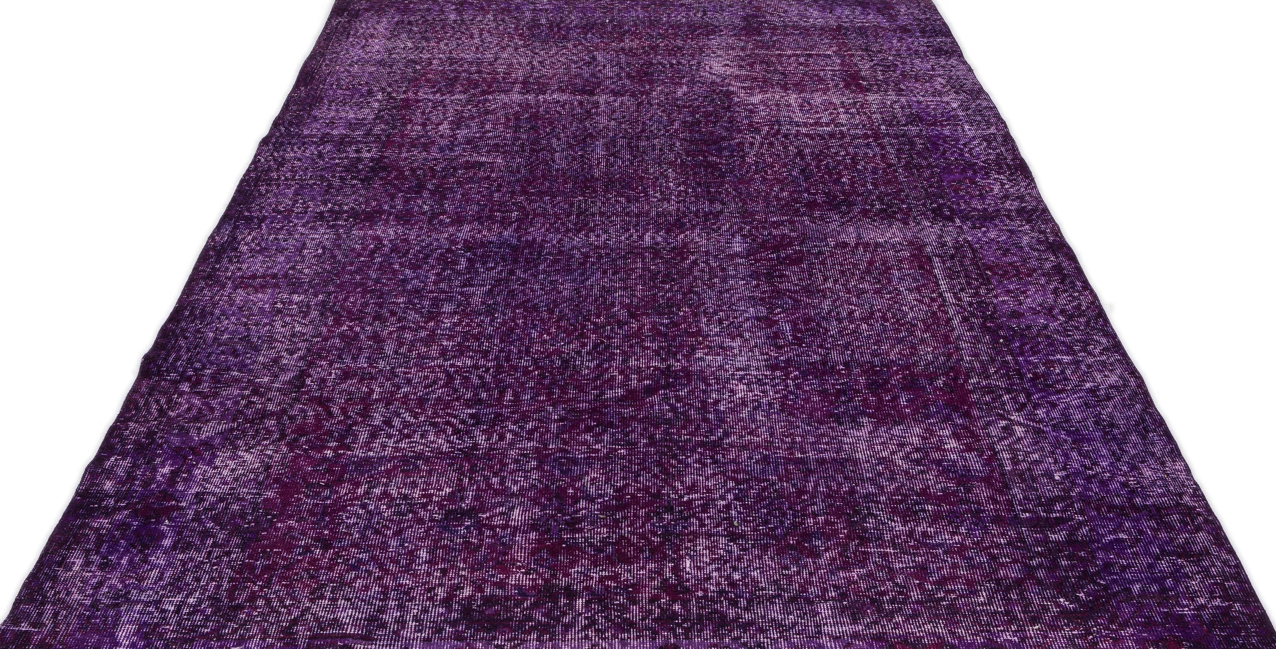 Atina Purple Vintage Wool Handmade Area Rug 5'9" x 9'11"