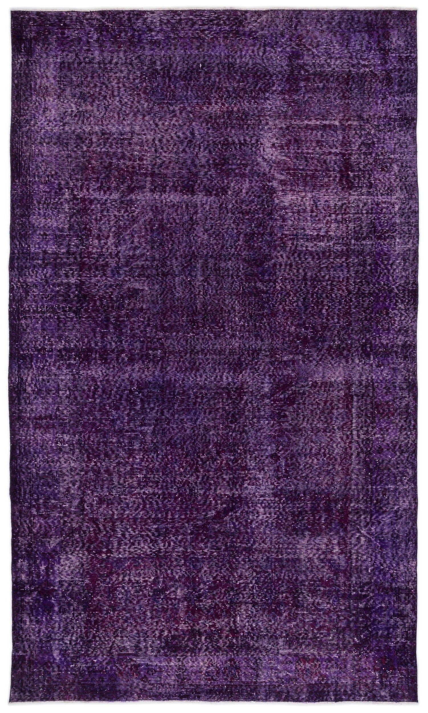Atina Purple Vintage Wool Handmade Area Rug 5'9" x 9'11"