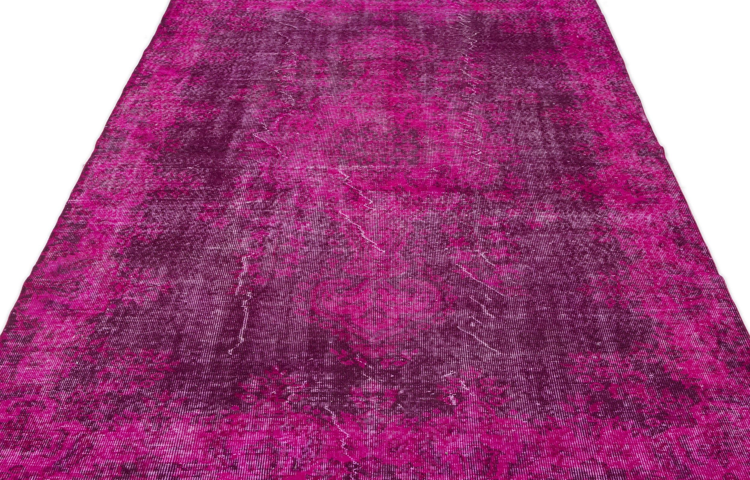 Atina Pink Vintage Wool Handmade Area Rug 5'8" x 9'1"