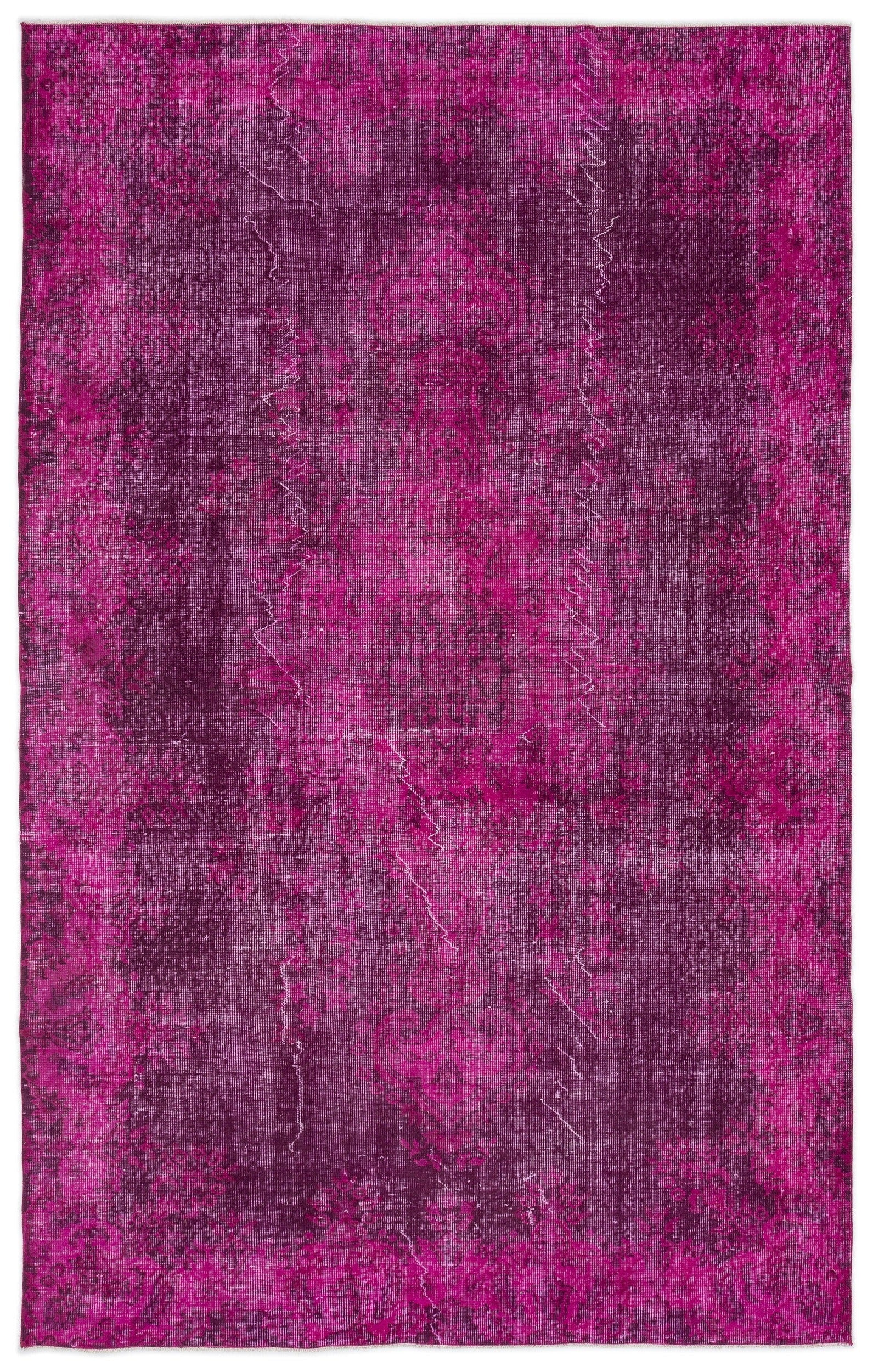 Atina Pink Vintage Wool Handmade Area Rug 5'8" x 9'1"