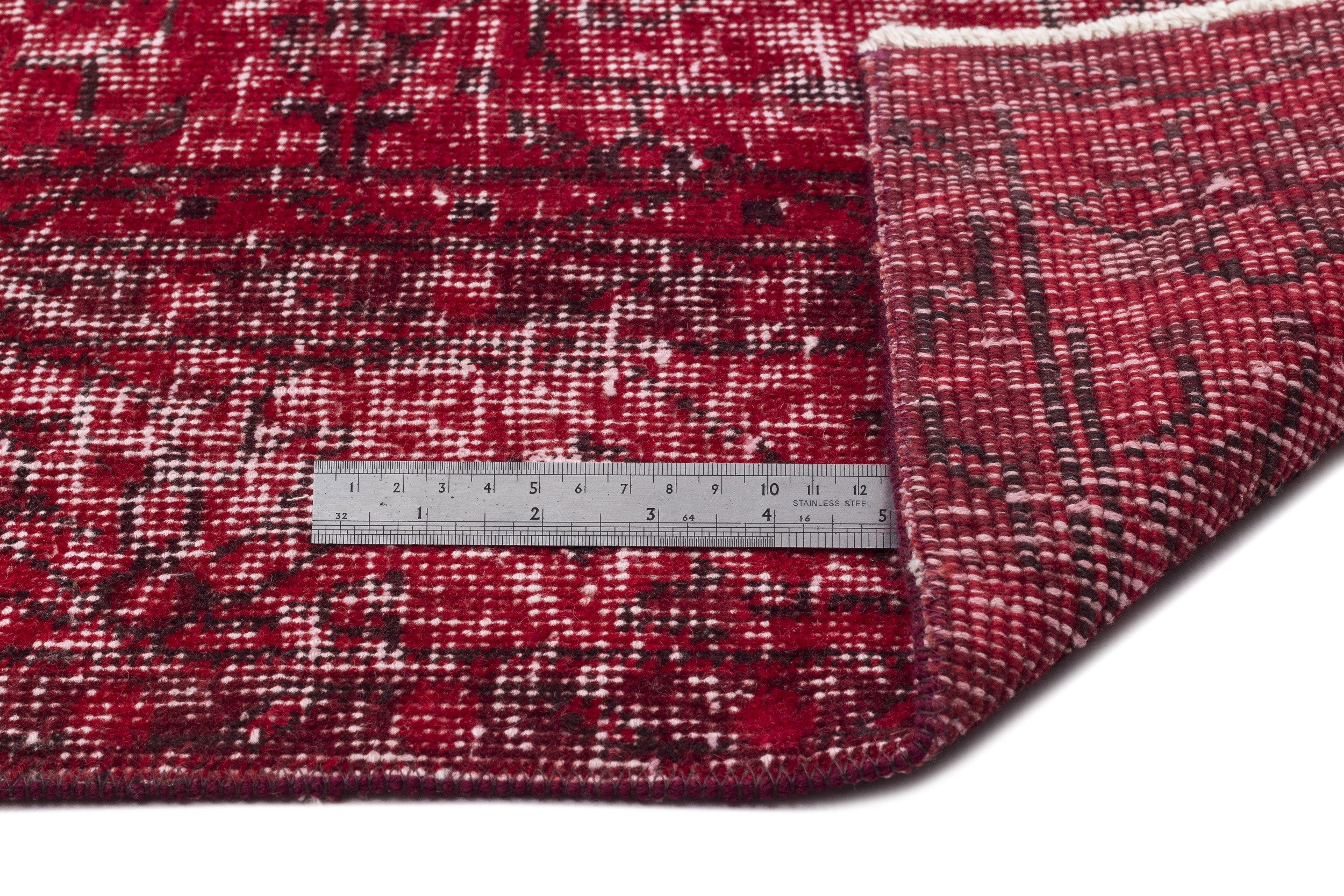 Atina Red Vintage Wool Handmade Area Rug 7'0" x 10'2"