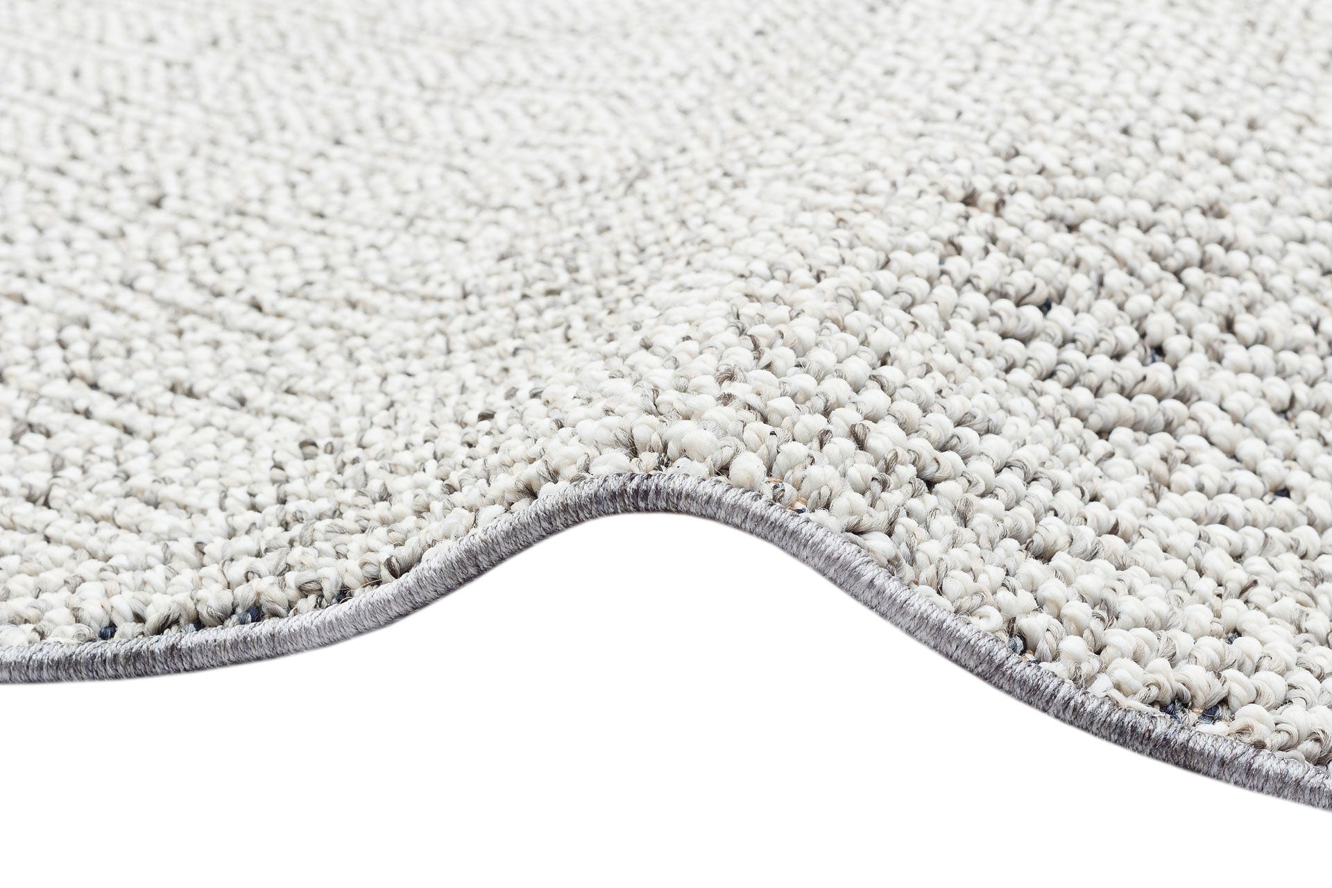 Grey Geometric Jute Rug - Machine Made Area Rug | Dust Free Soft Texture Carpet