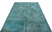Atina Turquoise Vintage Wool Handmade Area Rug 5'6" x 9'0"