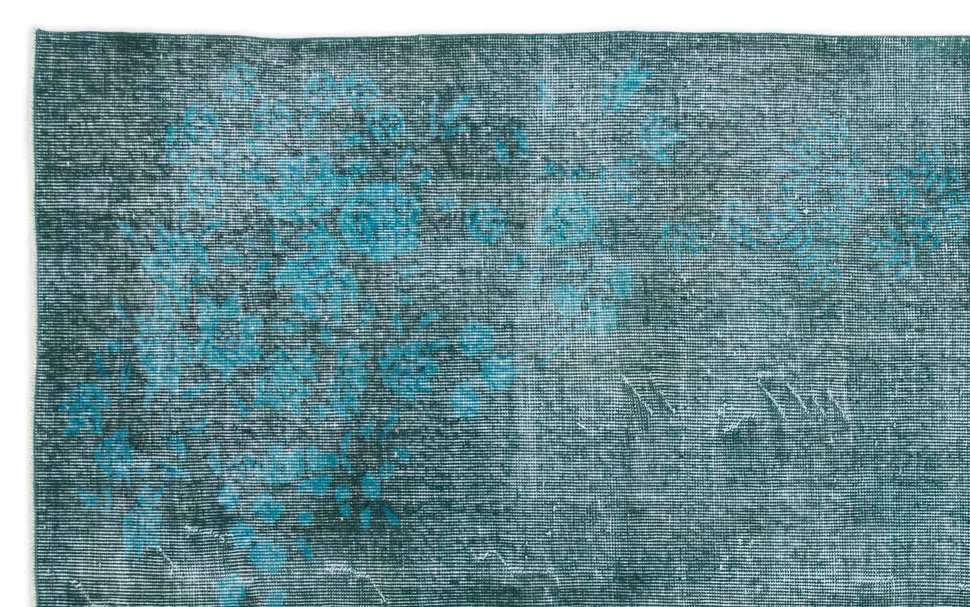 Atina Turquoise Vintage Wool Handmade Area Rug 5'6" x 9'0"