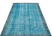 Atina Turquoise Vintage Wool Handmade Area Rug 5'1" x 9'7"