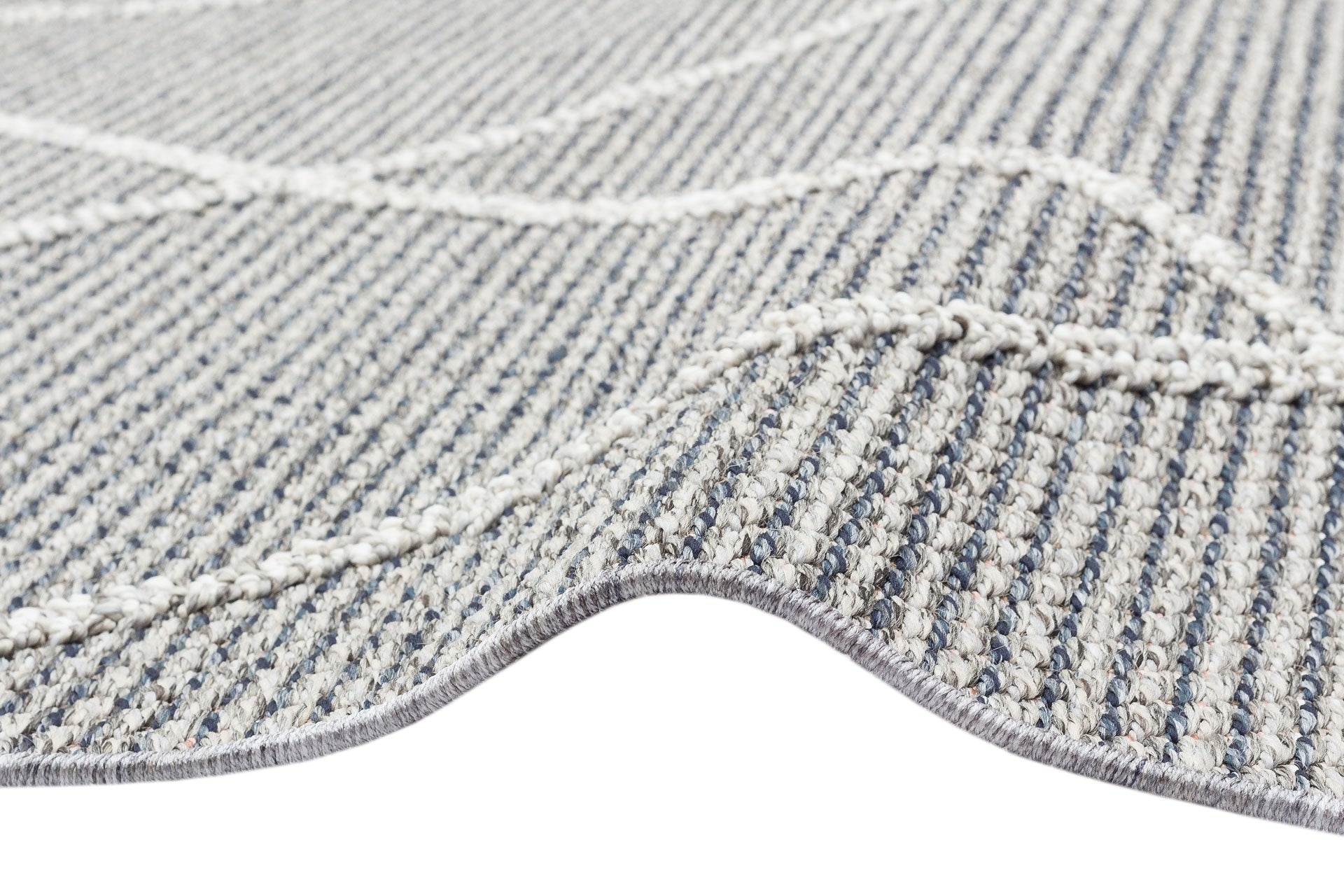 Grey Geometric Area Rug - Machine Made Jute Rug | Dust Free, Easy Clean