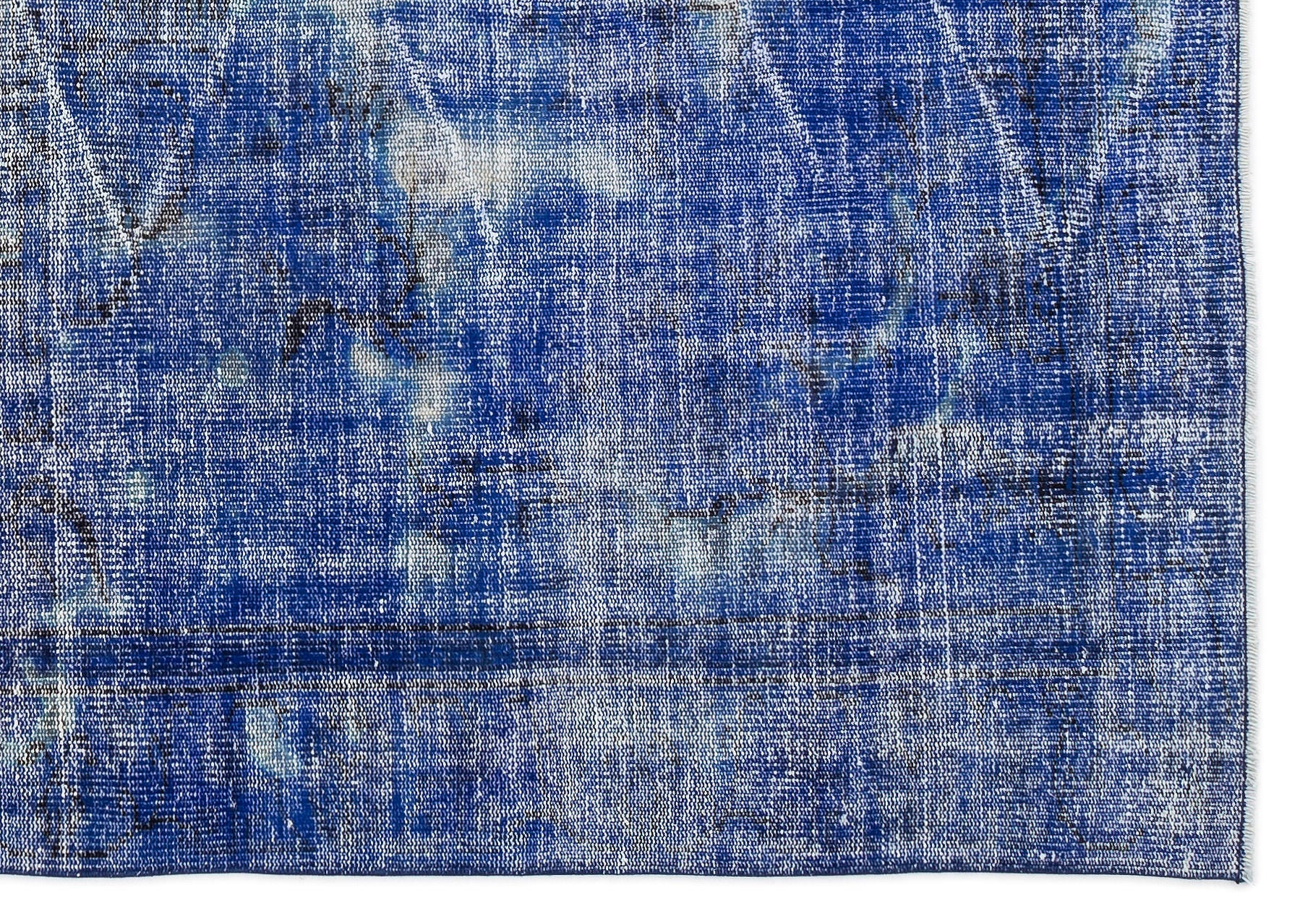 Atina Blue Vintage Wool Handmade Area Rug 5'5" x 9'11"