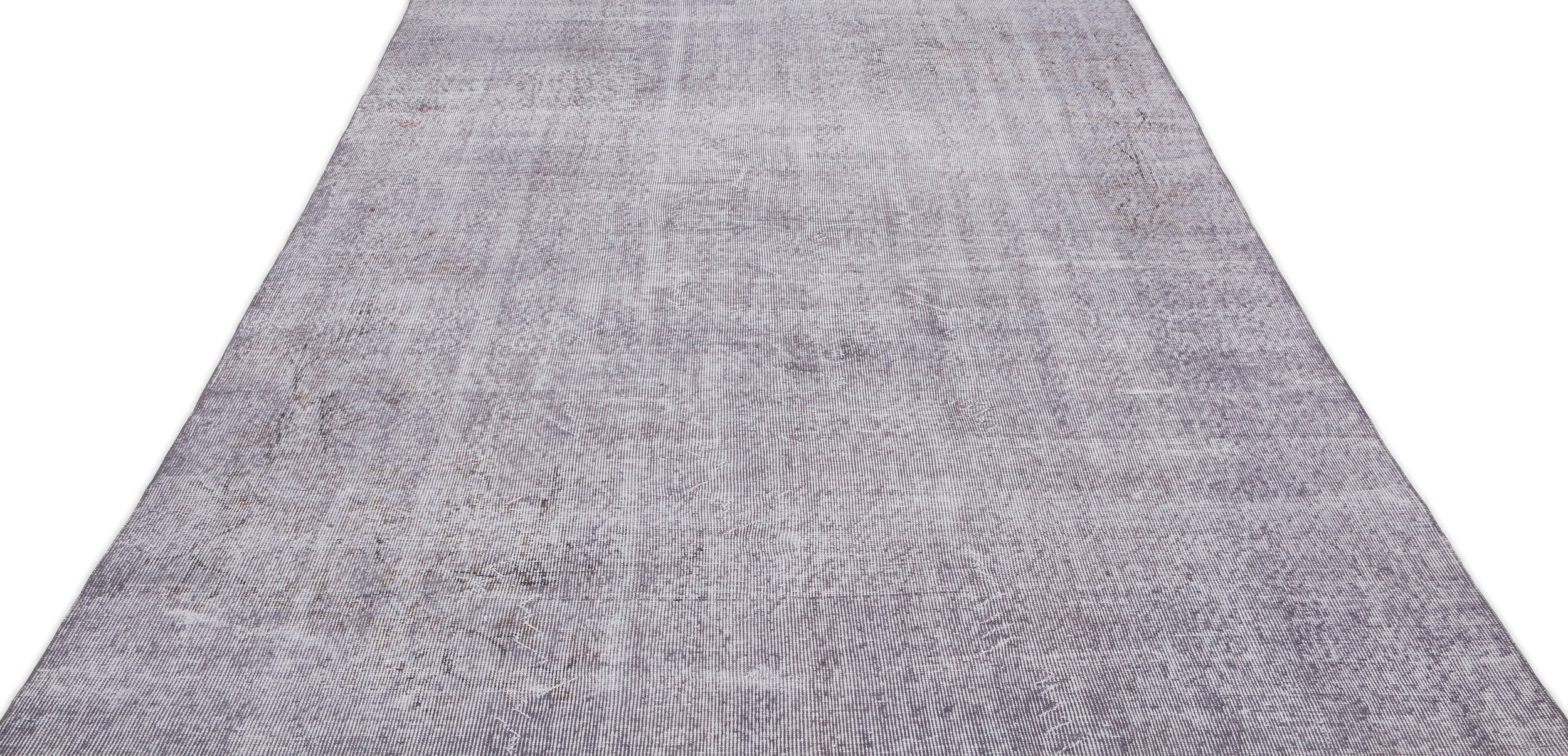 Atina Blue Vintage Wool Handmade Area Rug 5'1" x 11'2"