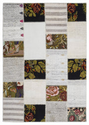 Teselya 1367 Beige Floral Wool Handmade Area Rug 5'3" x 7'7"