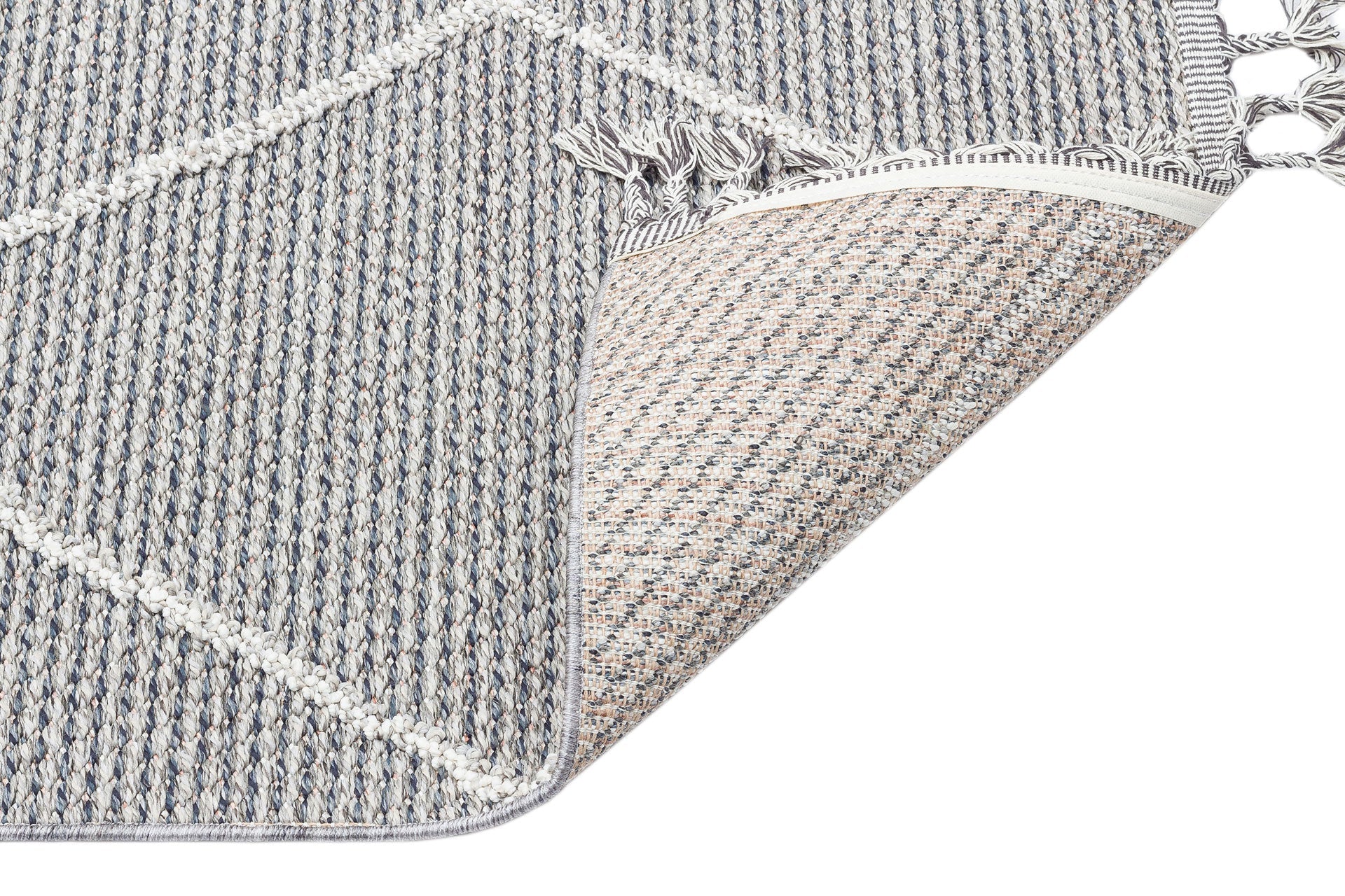 Geometric Jute Area Rug – Grey Machine Made Rug | Dust Free, Soft Texture