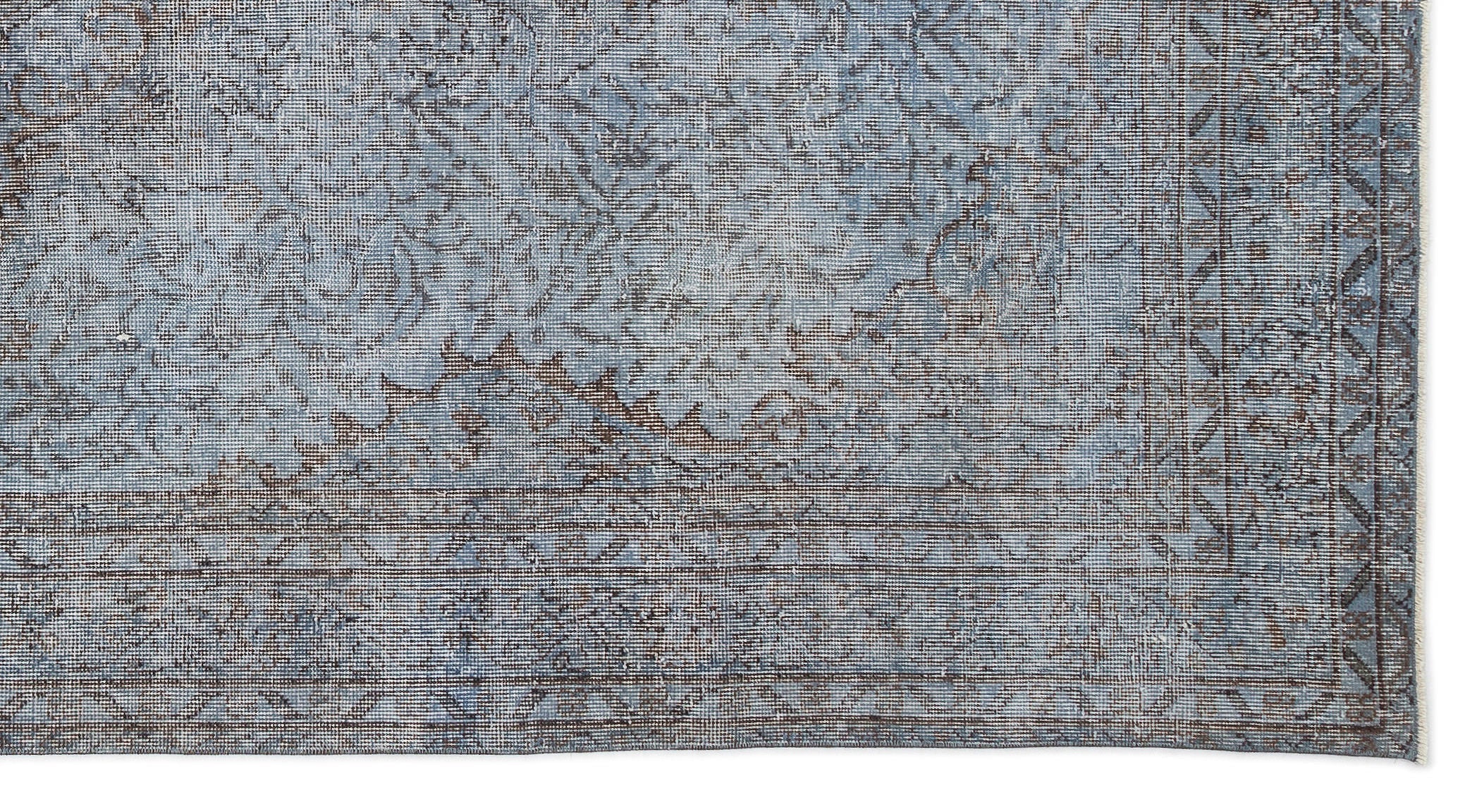 Atina Blue Vintage Wool Handmade Area Rug 5'9" x 9'8"