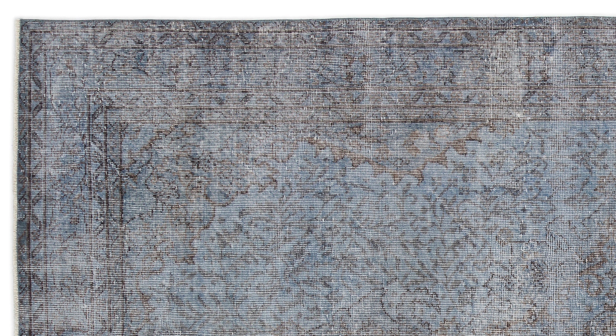 Atina Blue Vintage Wool Handmade Area Rug 5'9" x 9'8"