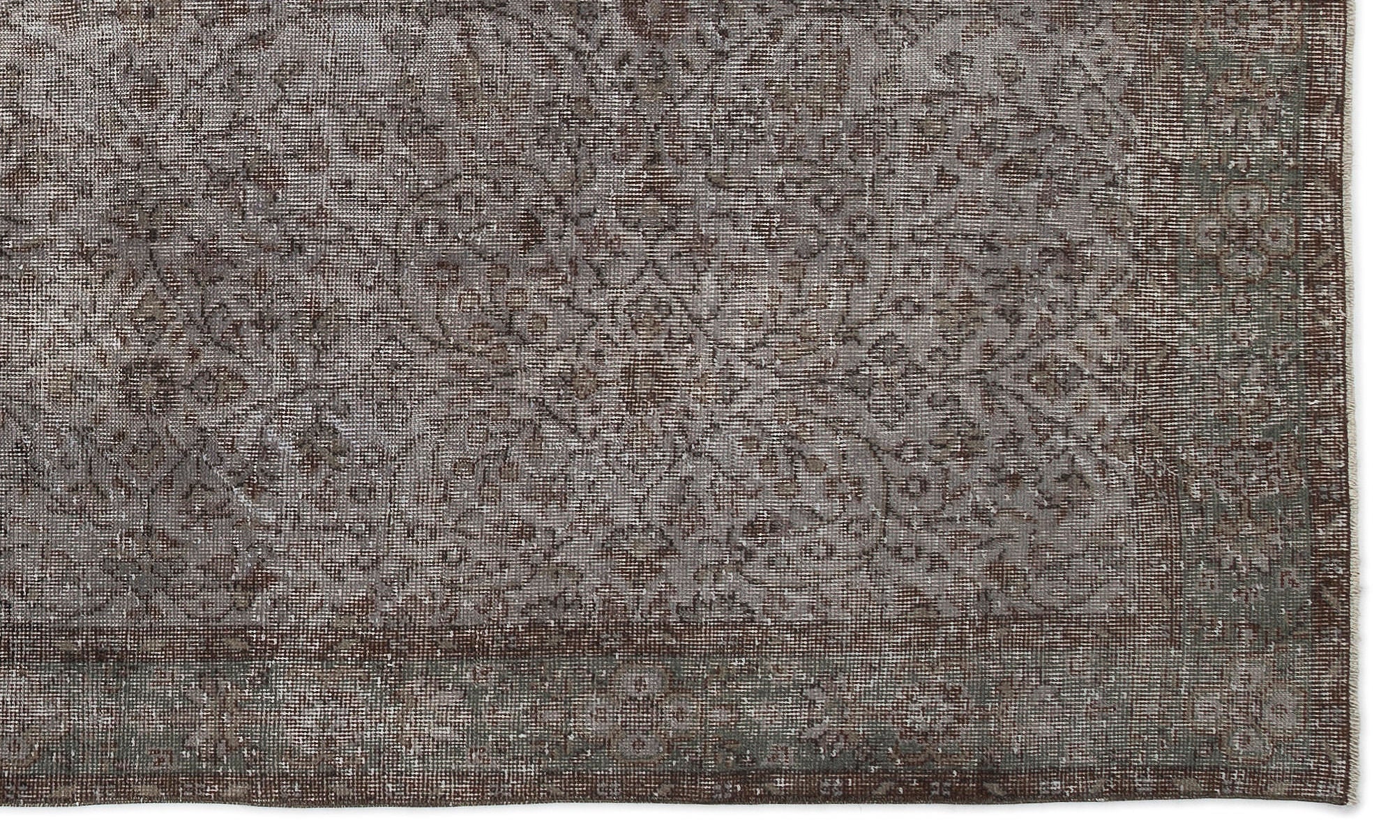 Atina Grey Vintage Wool Handmade Area Rug 5'10" x 9'5"