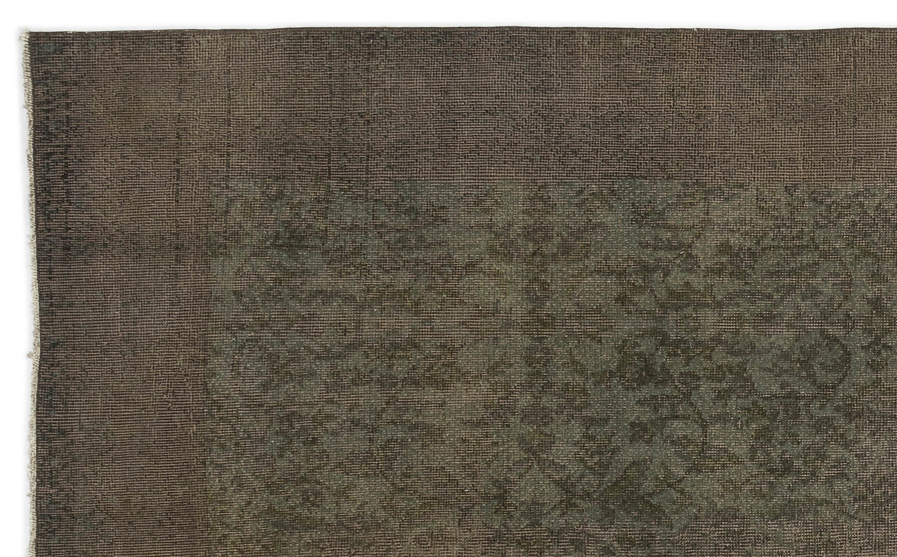 Atina Brown Vintage Wool Handmade Area Rug 5'2" x 8'8"