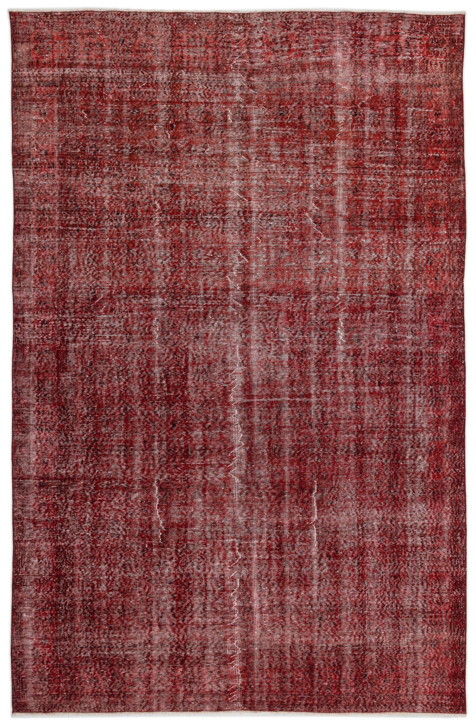Atina Red Vintage Wool Handmade Area Rug 6'10" x 10'4"