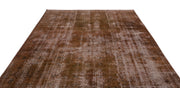 Atina Brown Vintage Wool Handmade Area Rug 7'0" x 10'0"