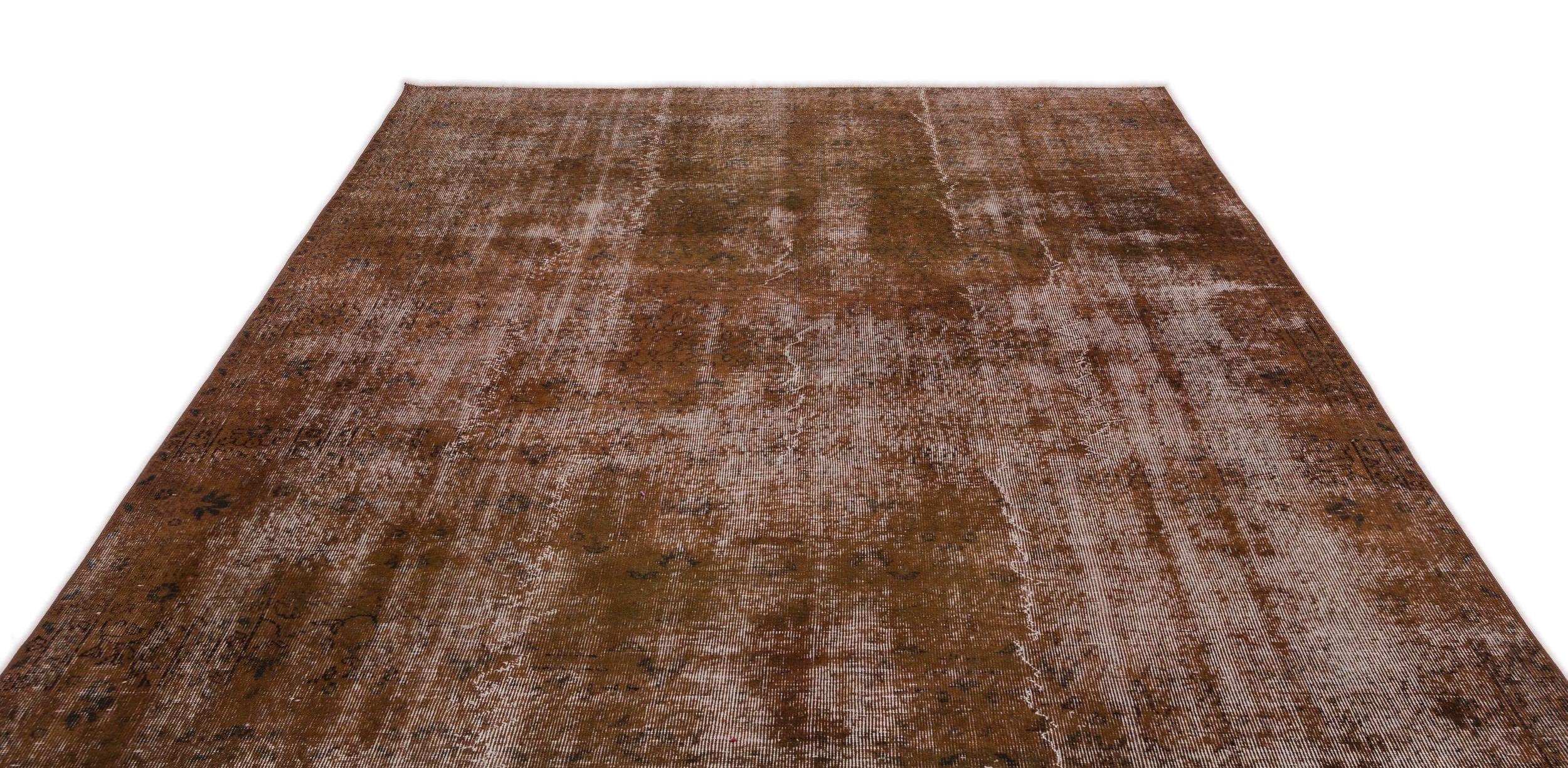 Atina Brown Vintage Wool Handmade Area Rug 7'0" x 10'0"