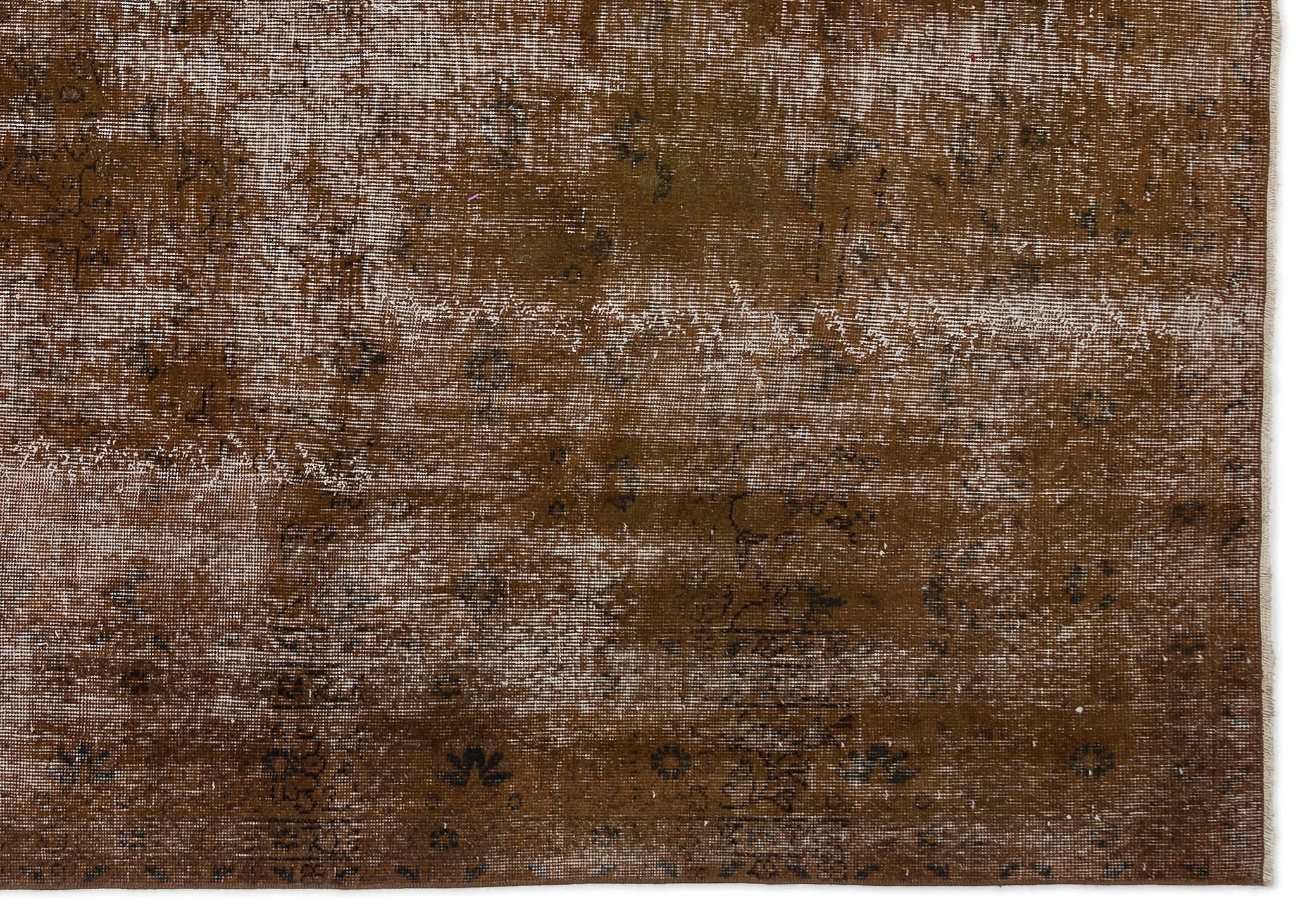 Atina Brown Vintage Wool Handmade Area Rug 7'0" x 10'0"