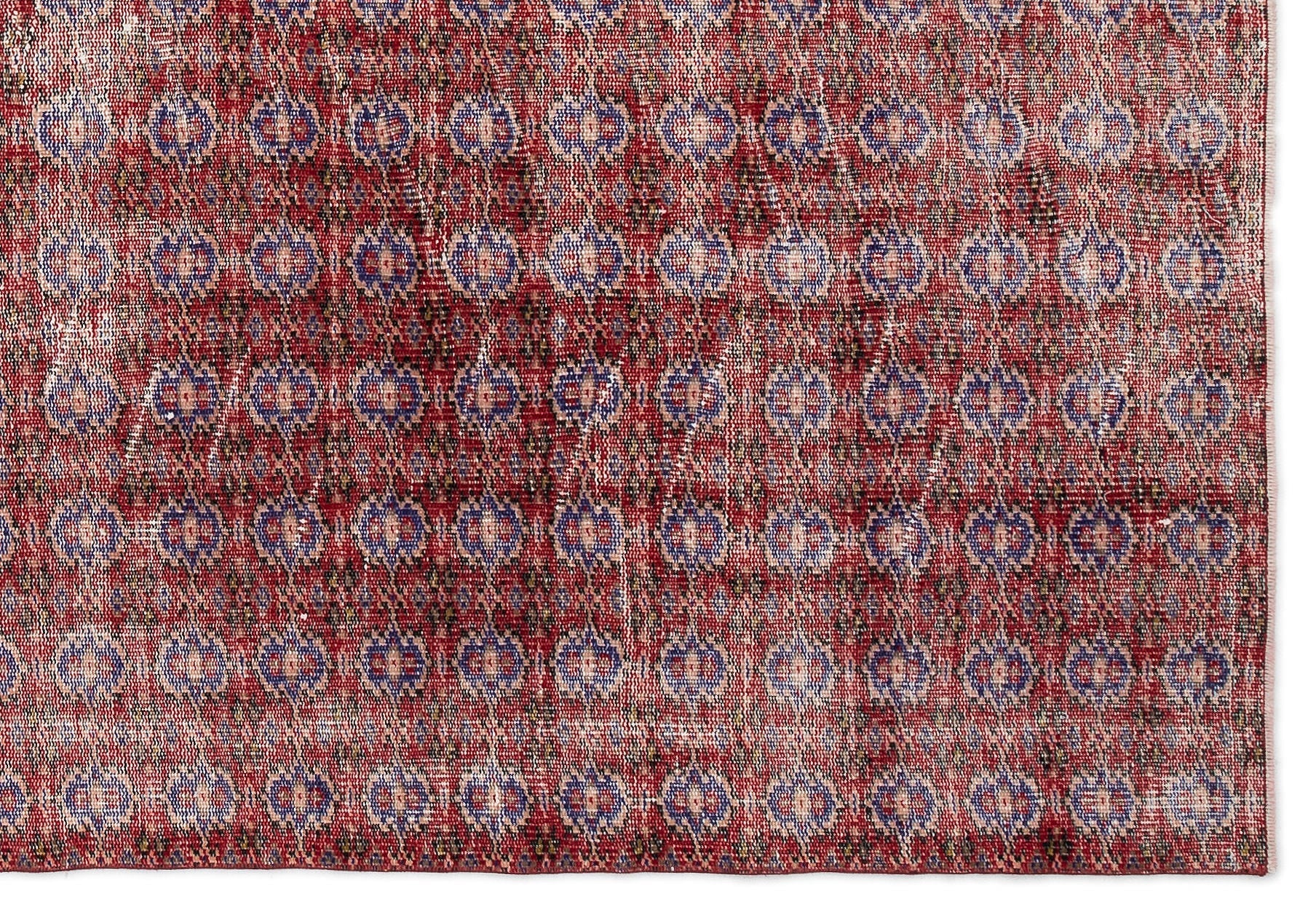 Atina Red Vintage Wool Handmade Area Rug 6'0" x 8'9"