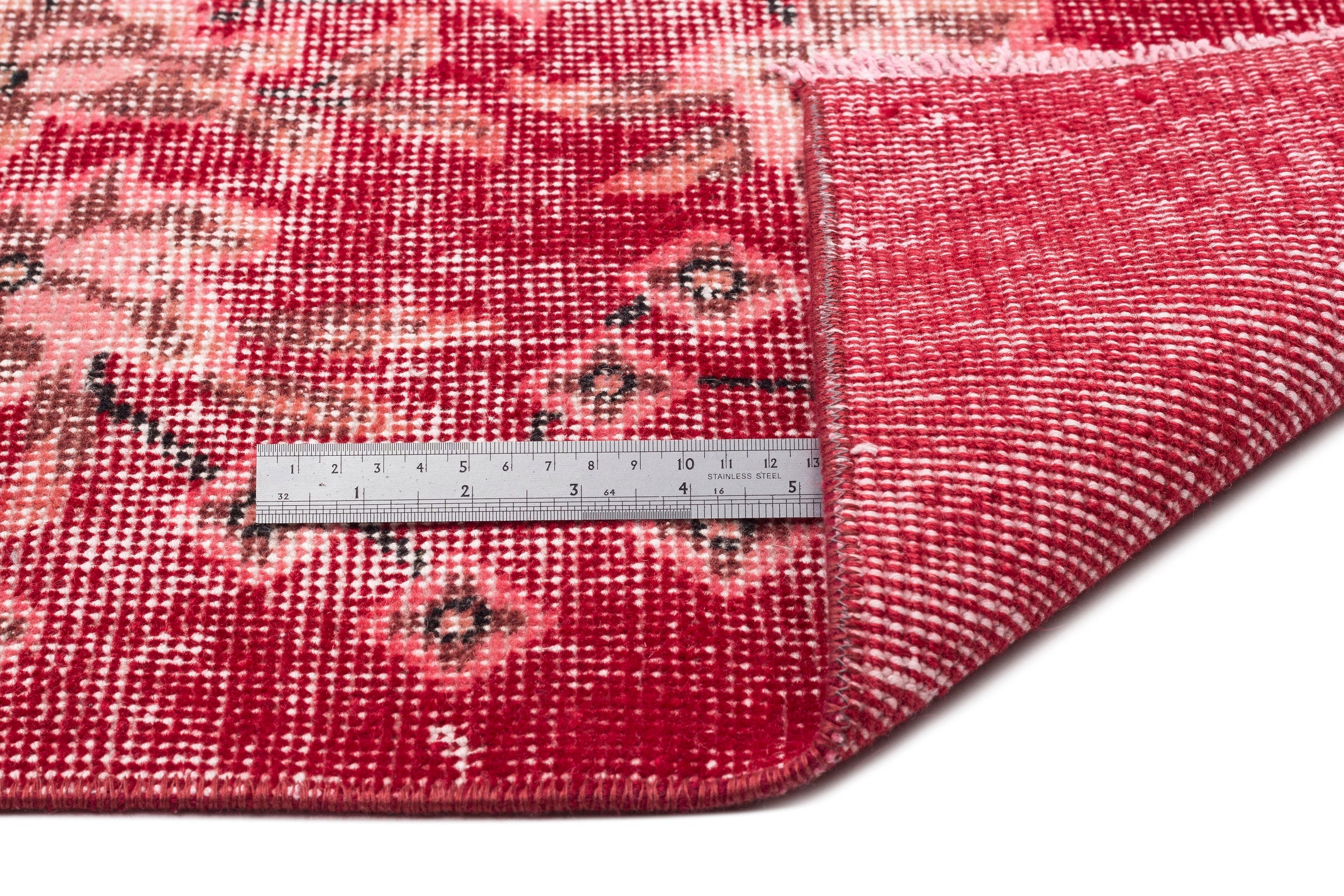Atina Red Vintage Wool Handmade Area Rug 5'3" x 9'0"
