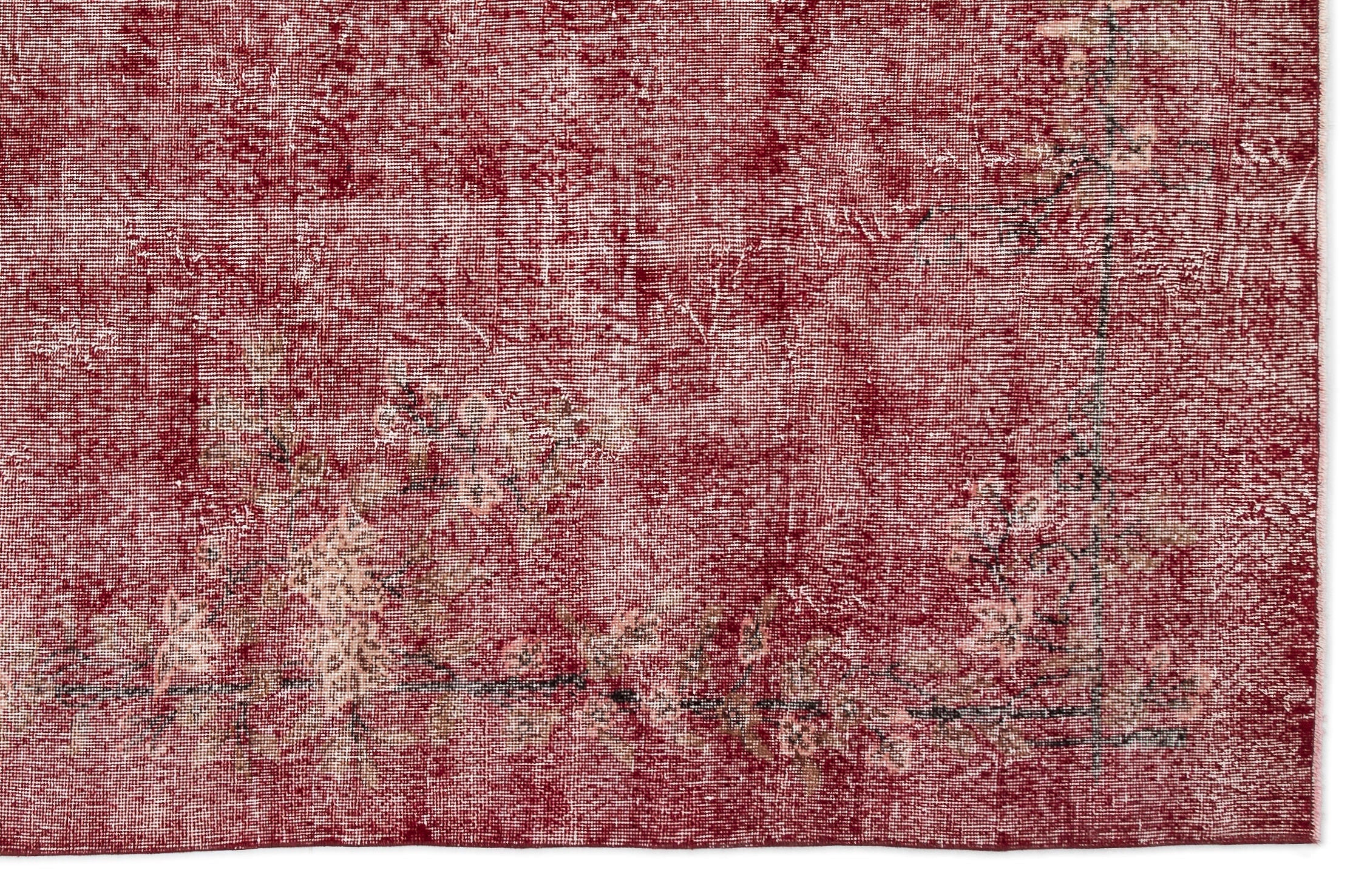 Atina Red Vintage Wool Handmade Area Rug 7'0" x 11'0"