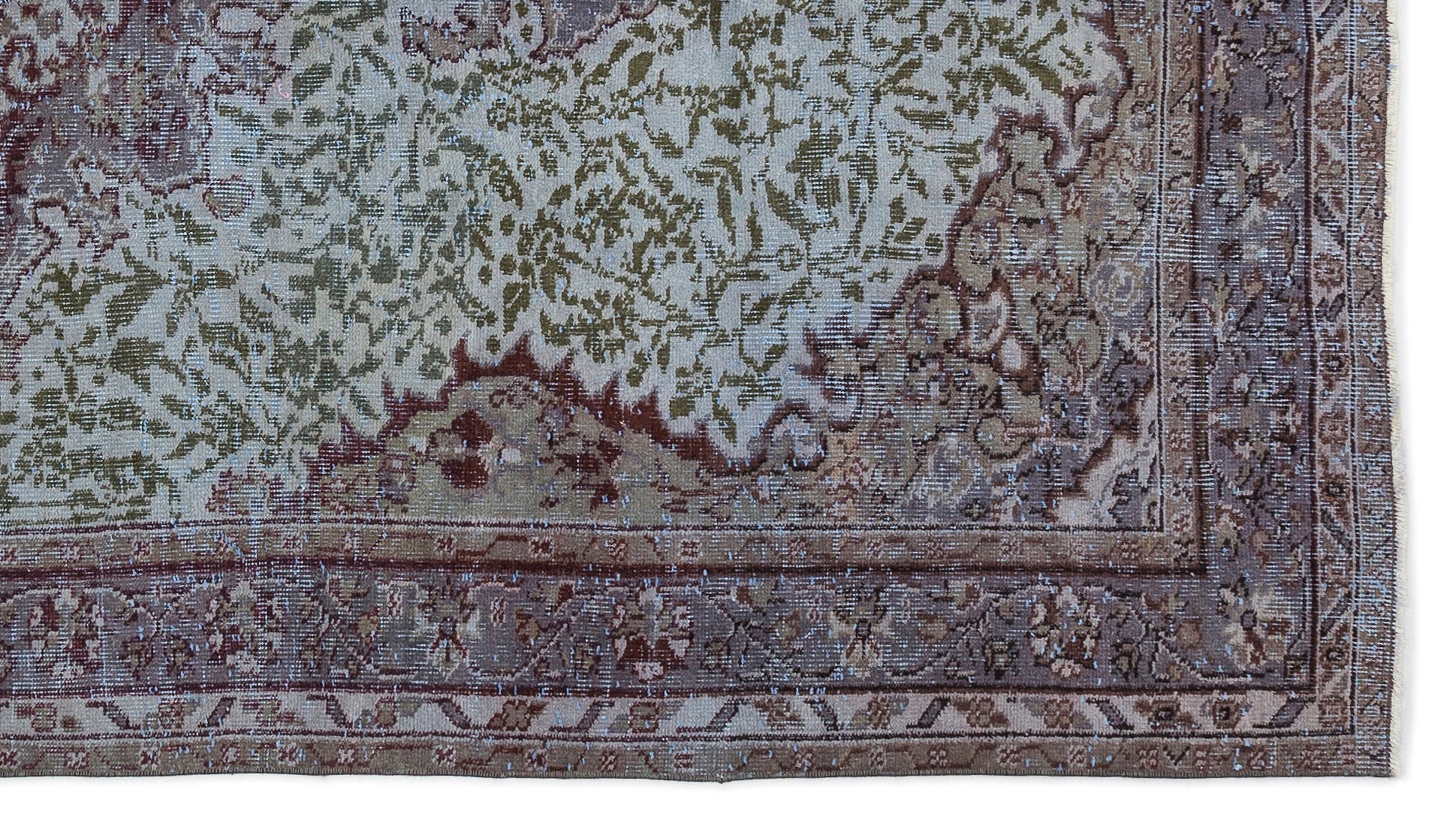 Atina Blue Vintage Wool Handmade Area Rug 5'2" x 9'5"