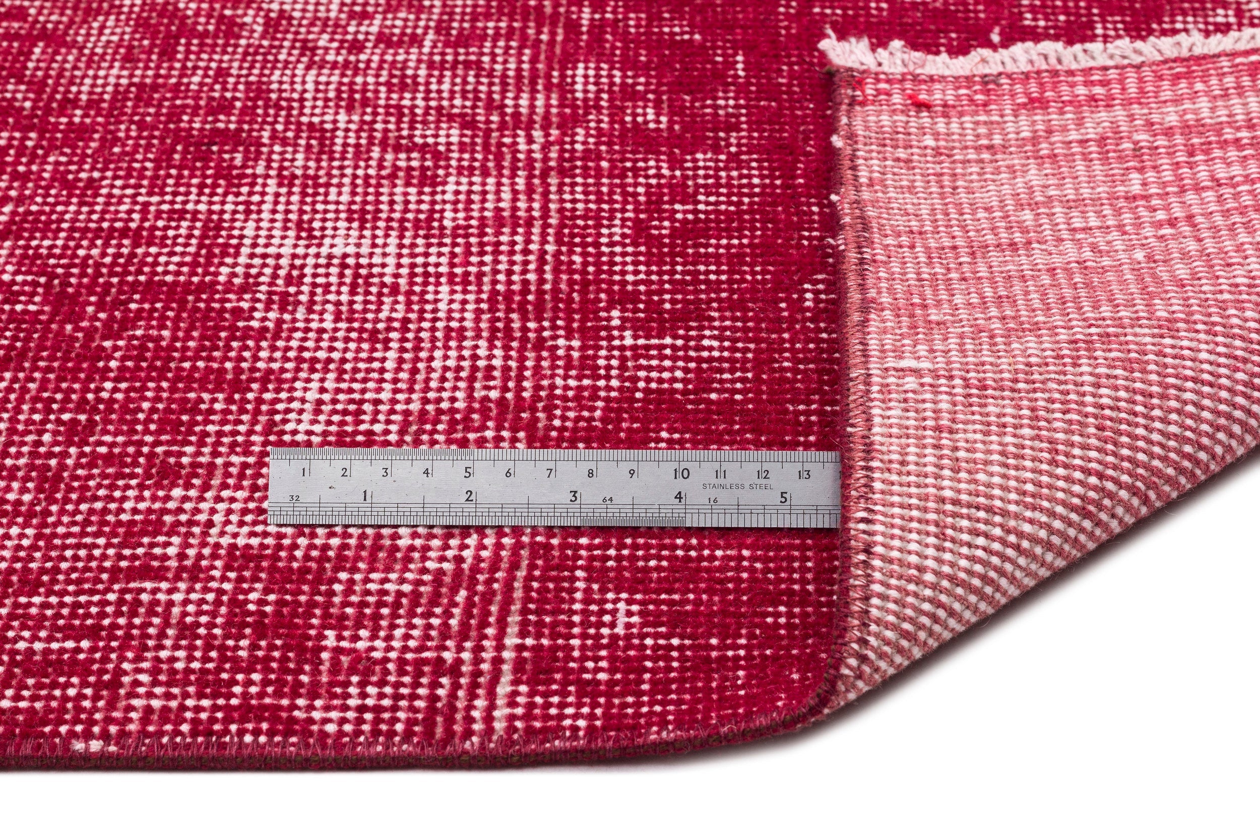 Atina Red Vintage Wool Handmade Area Rug 5'9" x 9'1"