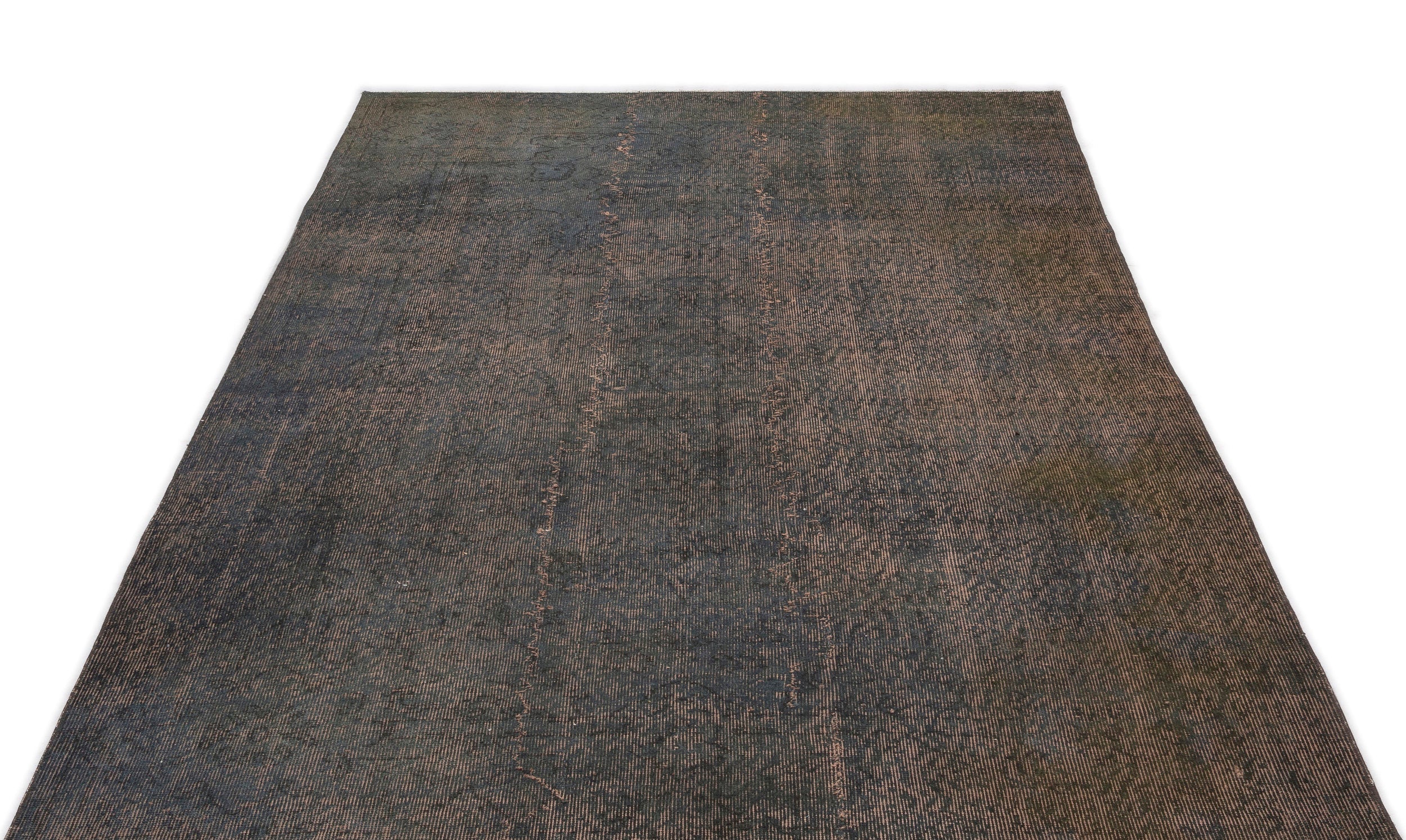 Atina Grey Vintage Wool Handmade Area Rug 5'3" x 8'11"