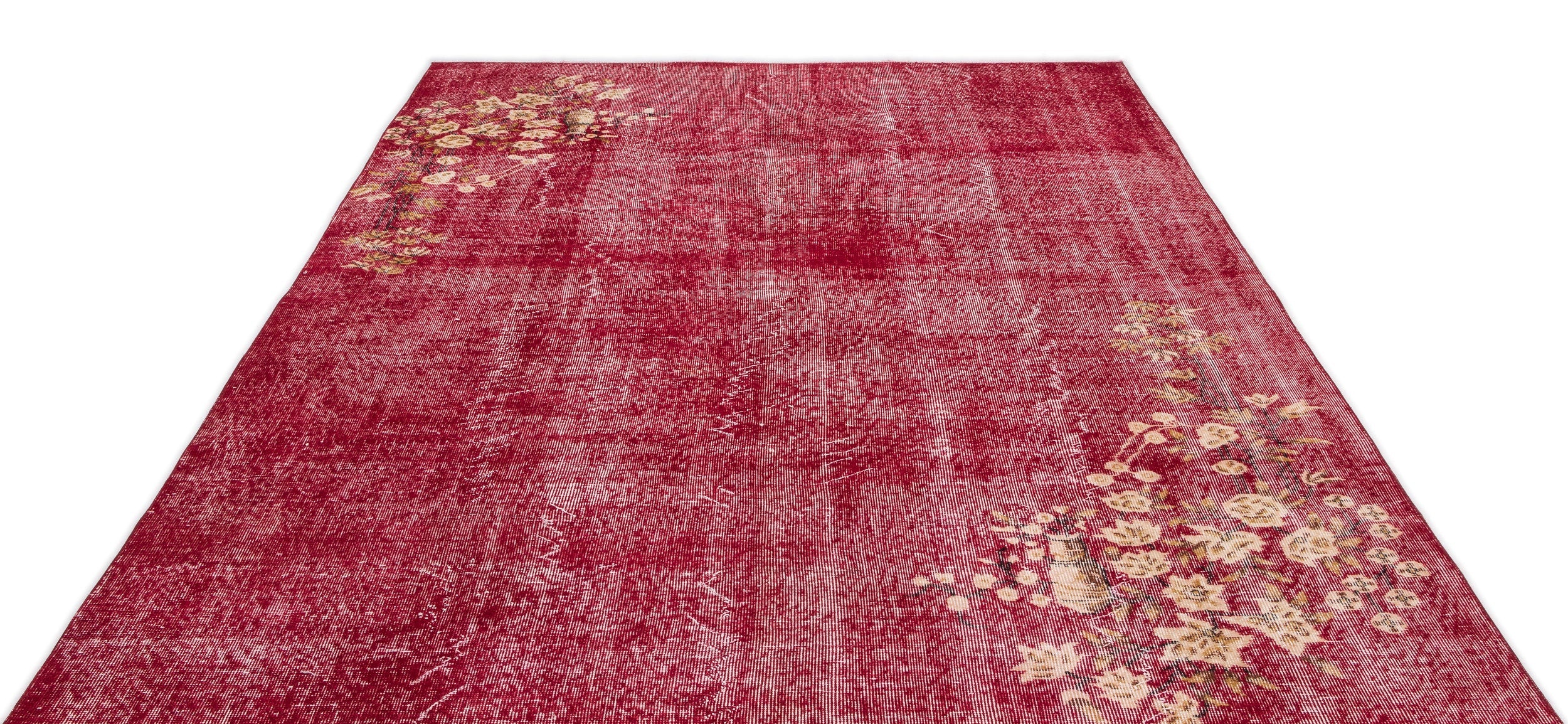 Atina Cream Vintage Wool Handmade Area Rug 6'6" x 10'0"
