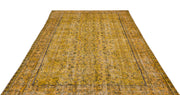 Atina Yellow Vintage Wool Handmade Area Rug 5'8" x 9'2"
