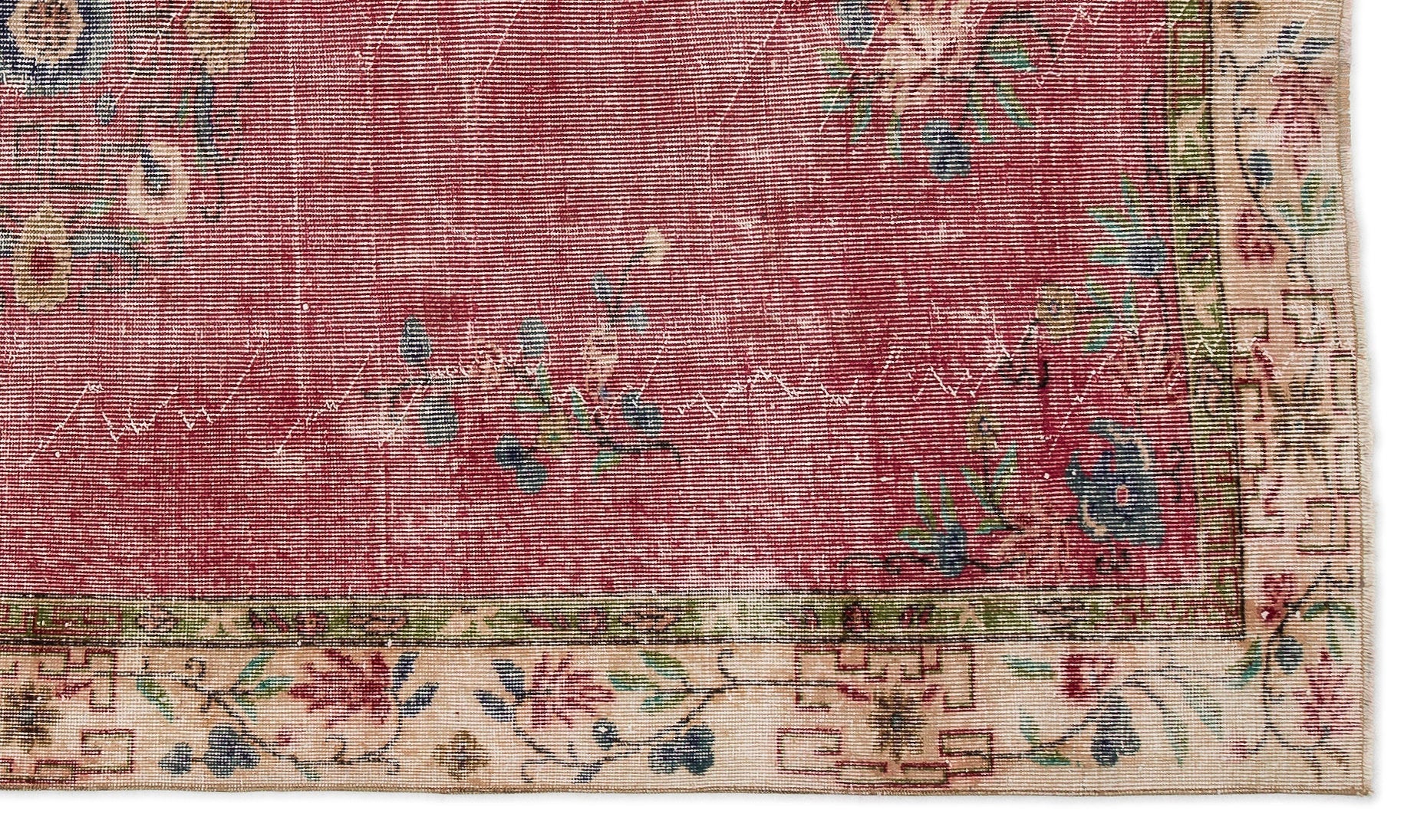 Atina Red Classic Wool Handmade Area Rug 5'7" x 8'5"