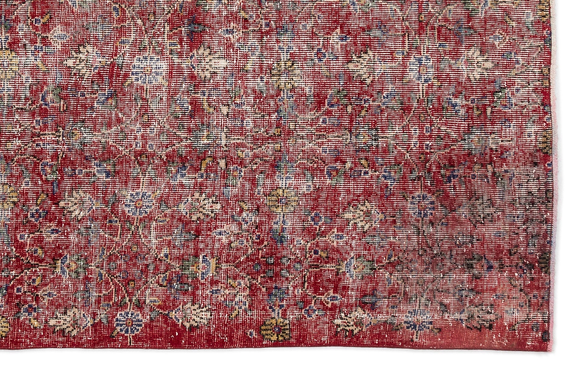 Atina Red Vintage Wool Handmade Area Rug 5'9" x 8'10"