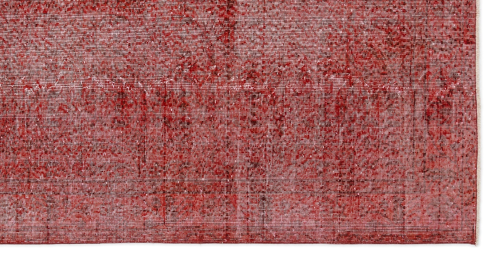 Atina Red Vintage Wool Handmade Area Rug 4'11" x 9'11"