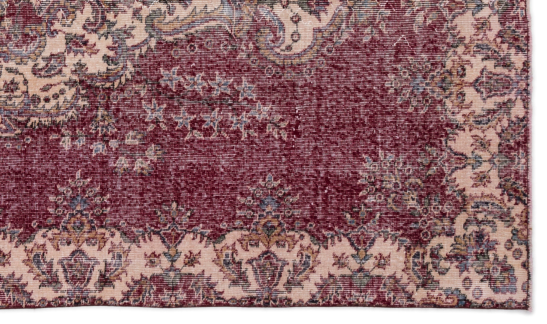 Atina Red Vintage Wool Handmade Area Rug 5'4" x 8'6"