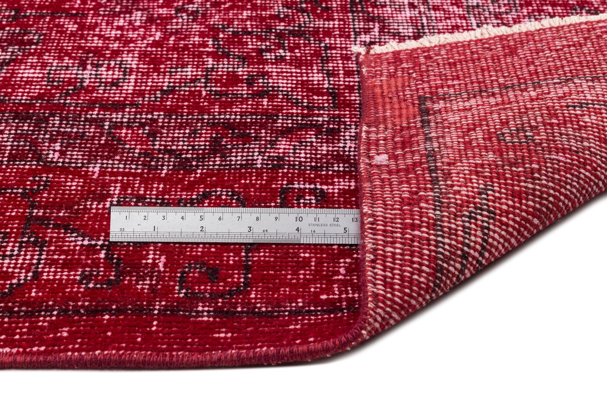 Atina Red Vintage Wool Handmade Area Rug 5'9" x 9'0"