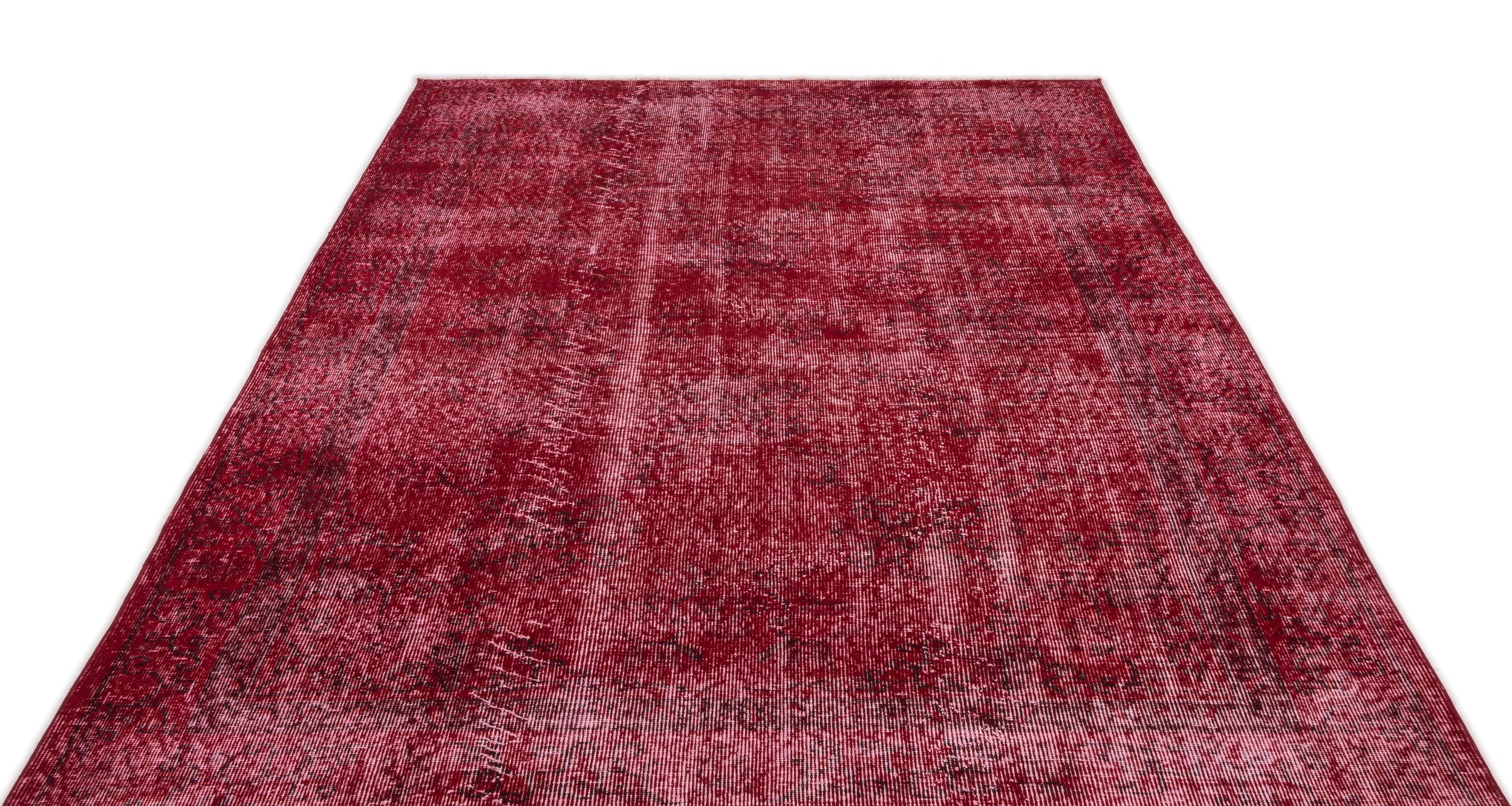 Atina Red Vintage Wool Handmade Area Rug 5'9" x 9'0"