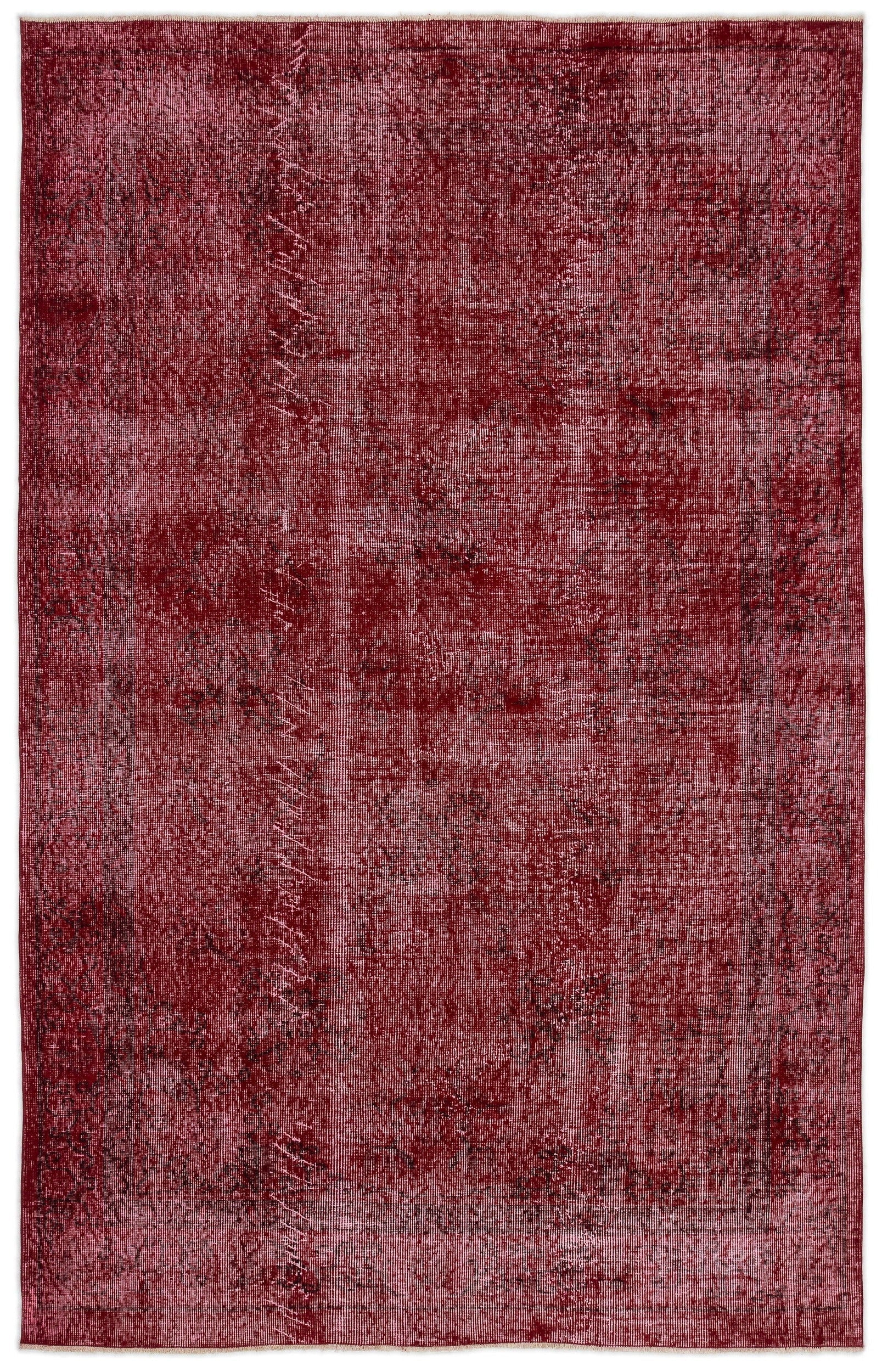 Atina Red Vintage Wool Handmade Area Rug 5'9" x 9'0"