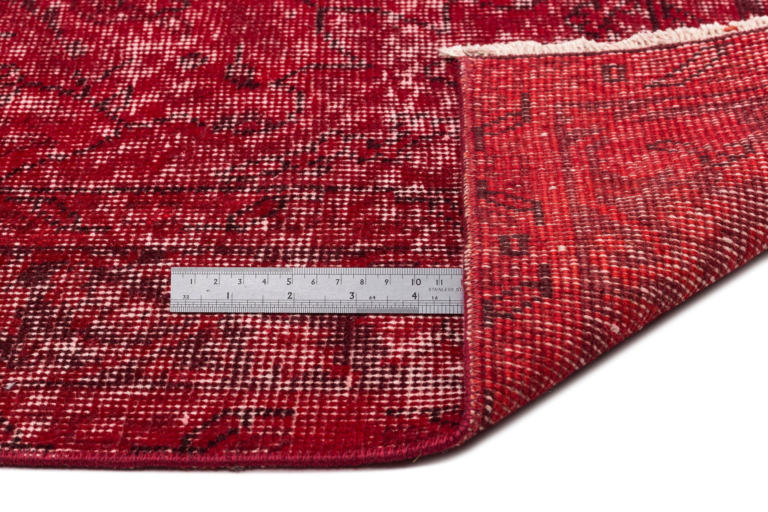 Atina Red Vintage Wool Handmade Area Rug 5'3" x 8'10"