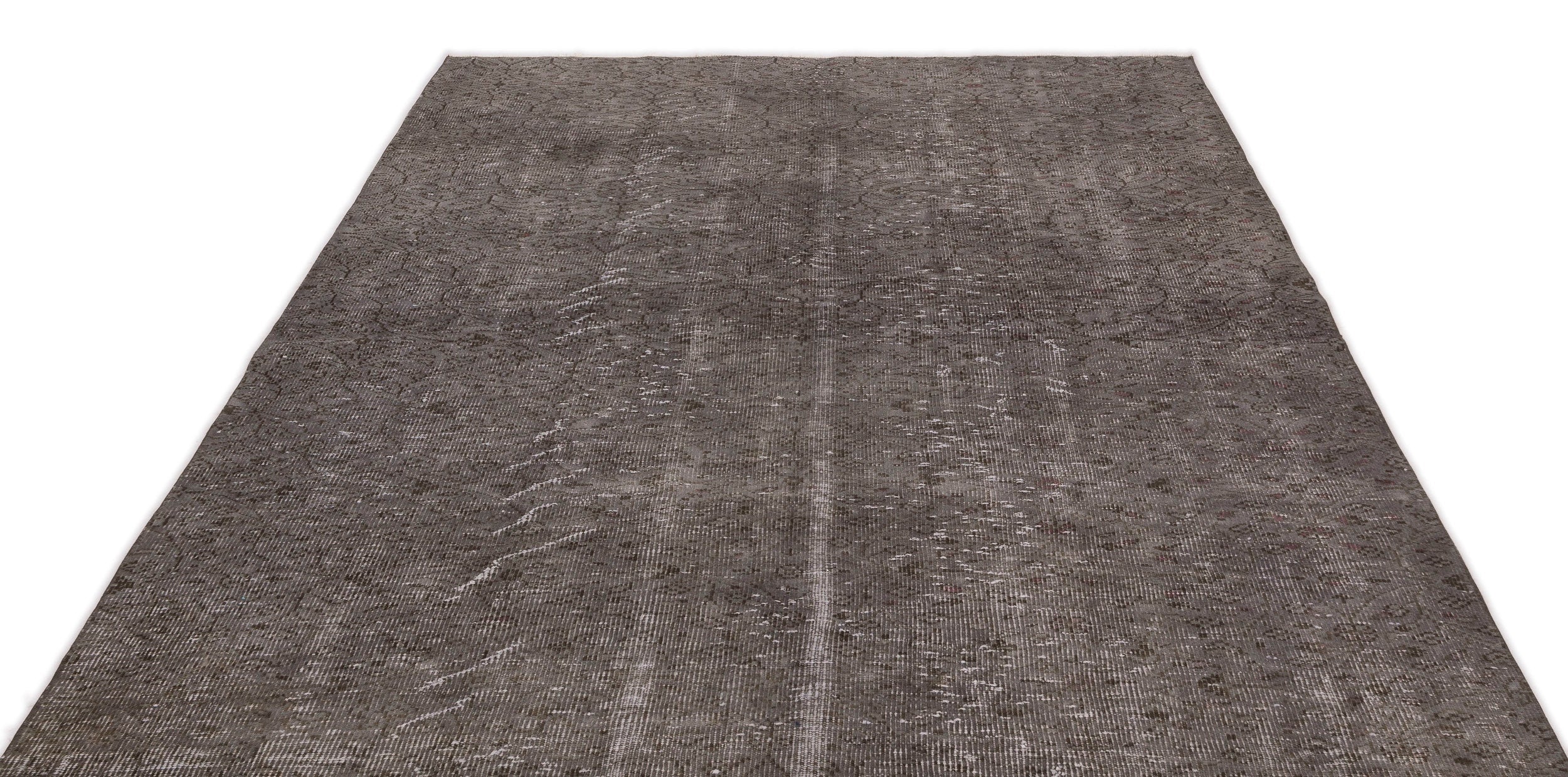 Atina Grey Vintage Wool Handmade Area Rug 6'1" x 9'2"