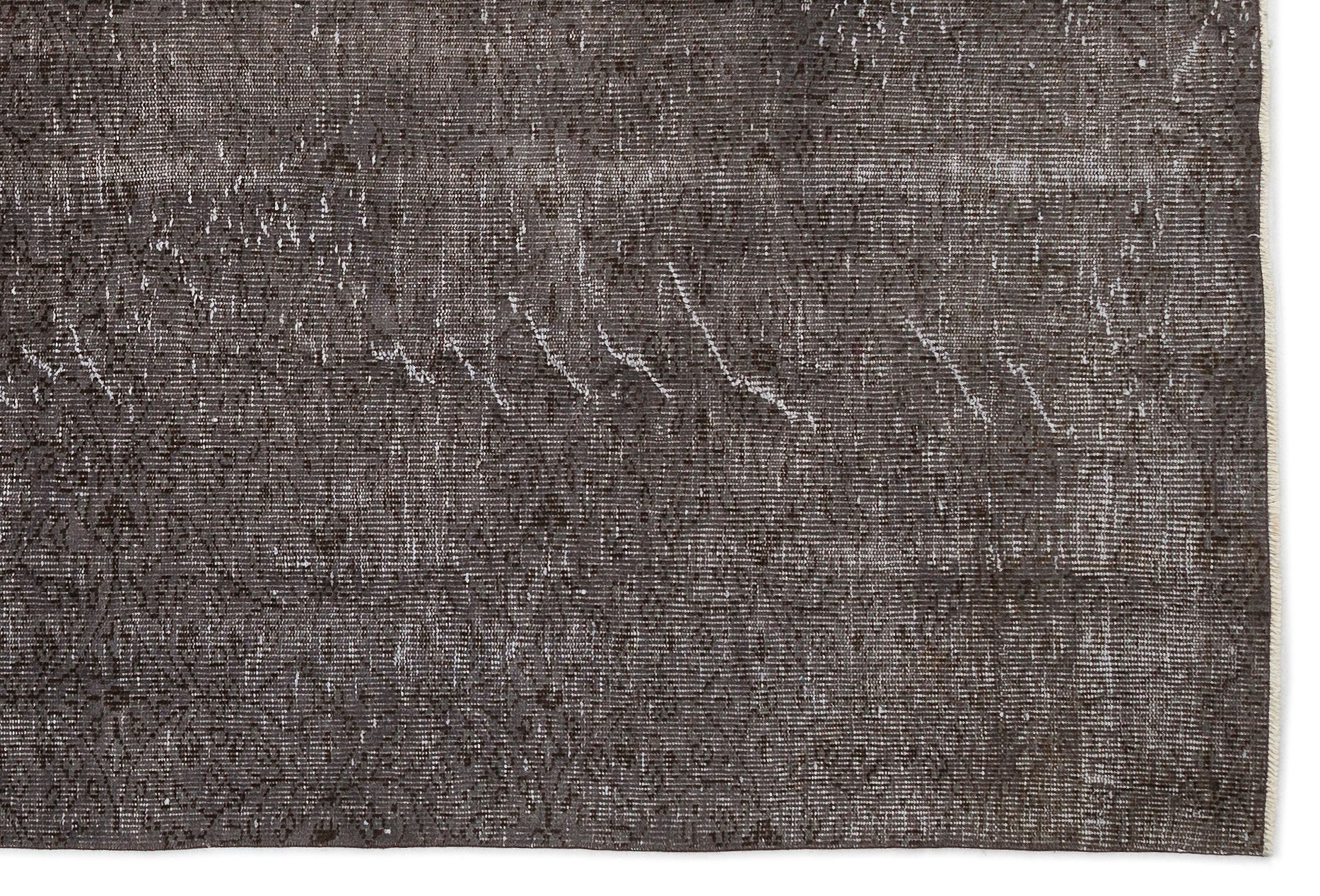 Atina Grey Vintage Wool Handmade Area Rug 6'1" x 9'2"