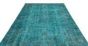 Atina Turquoise Vintage Wool Handmade Area Rug 6'5" x 10'5"