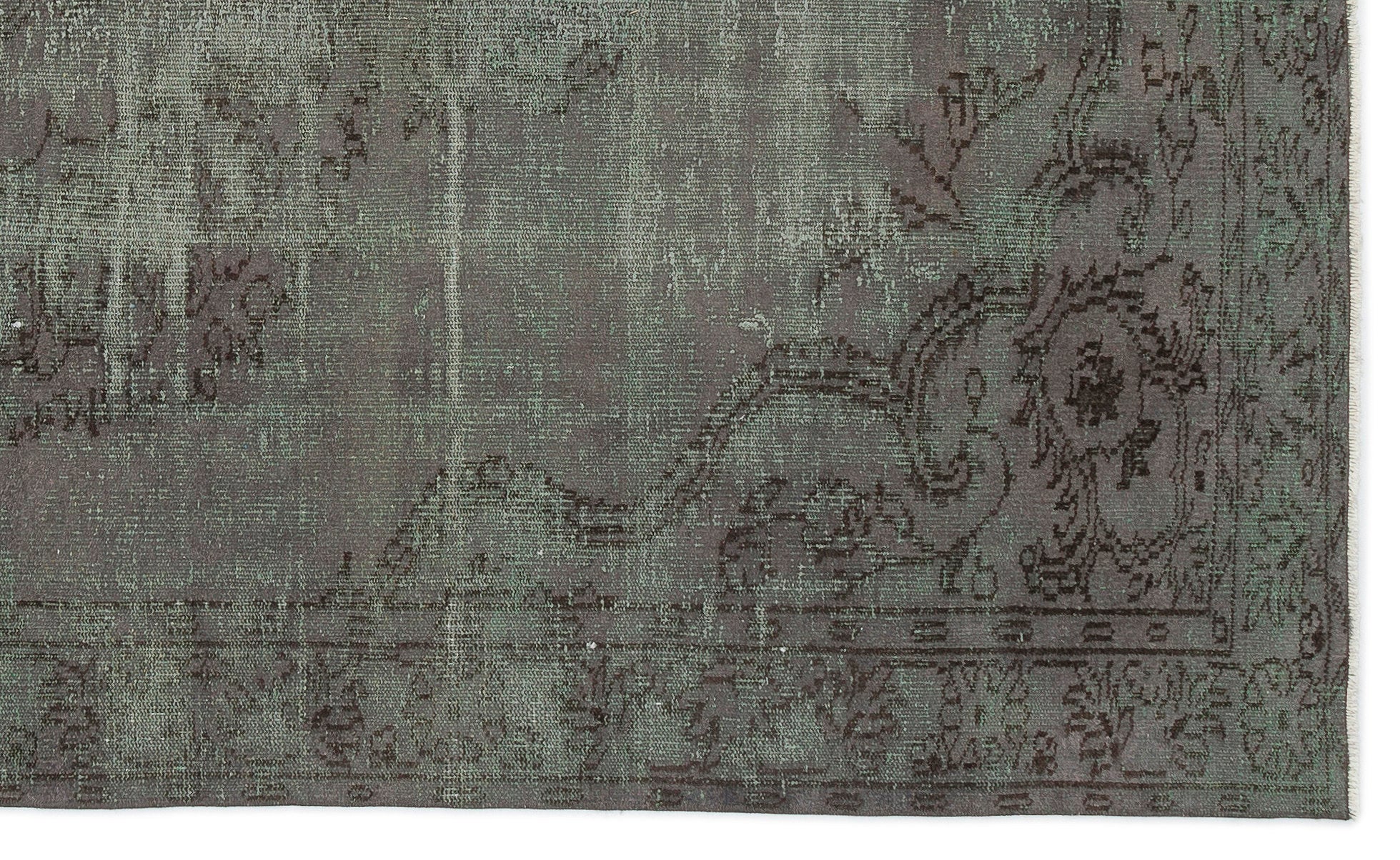 Atina Grey Vintage Wool Handmade Area Rug 5'9" x 9'7"