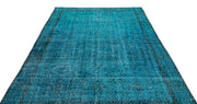 Atina Turquoise Vintage Wool Handmade Area Rug 6'4" x 10'3"
