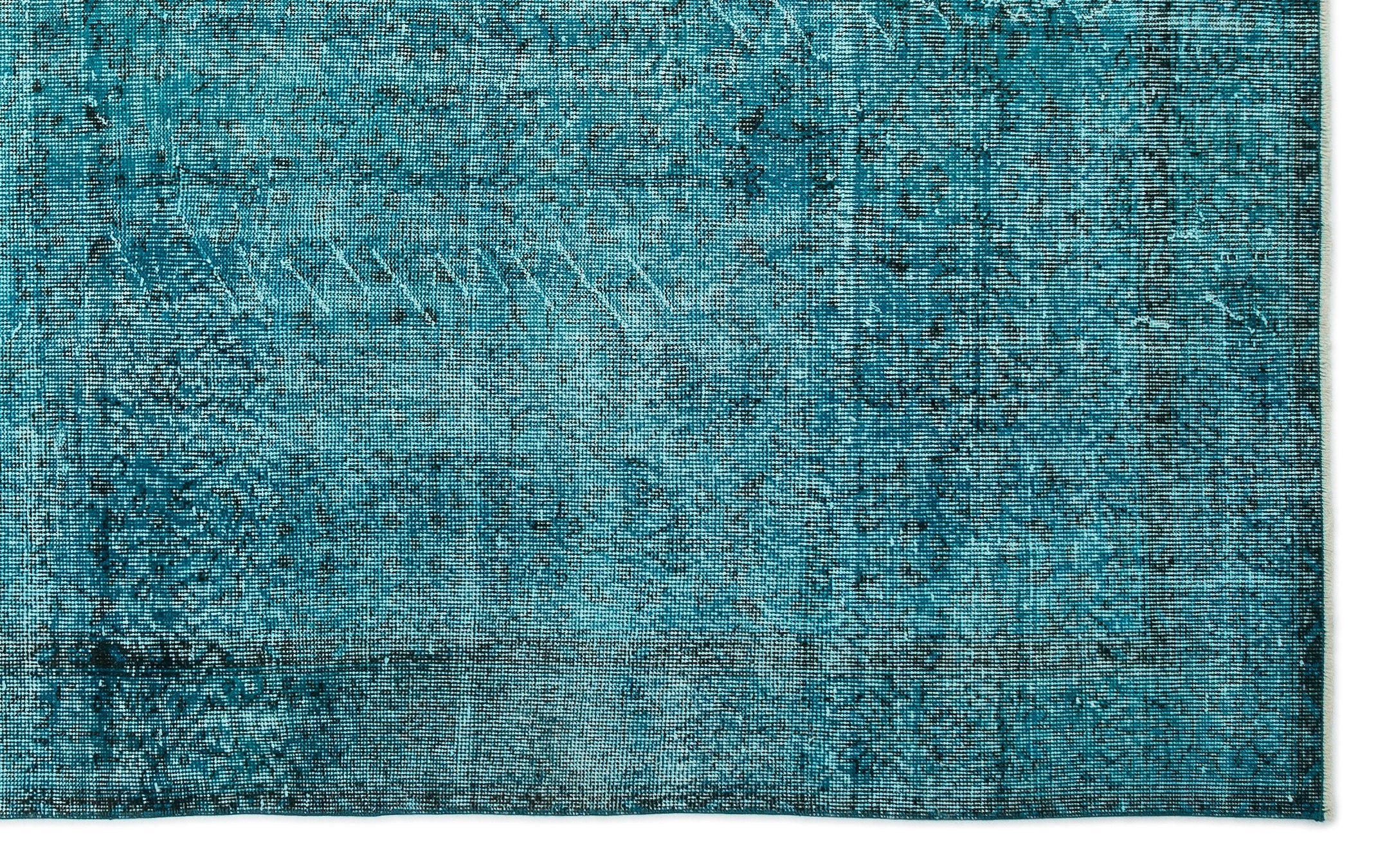 Atina Turquoise Vintage Wool Handmade Area Rug 6'4" x 10'3"
