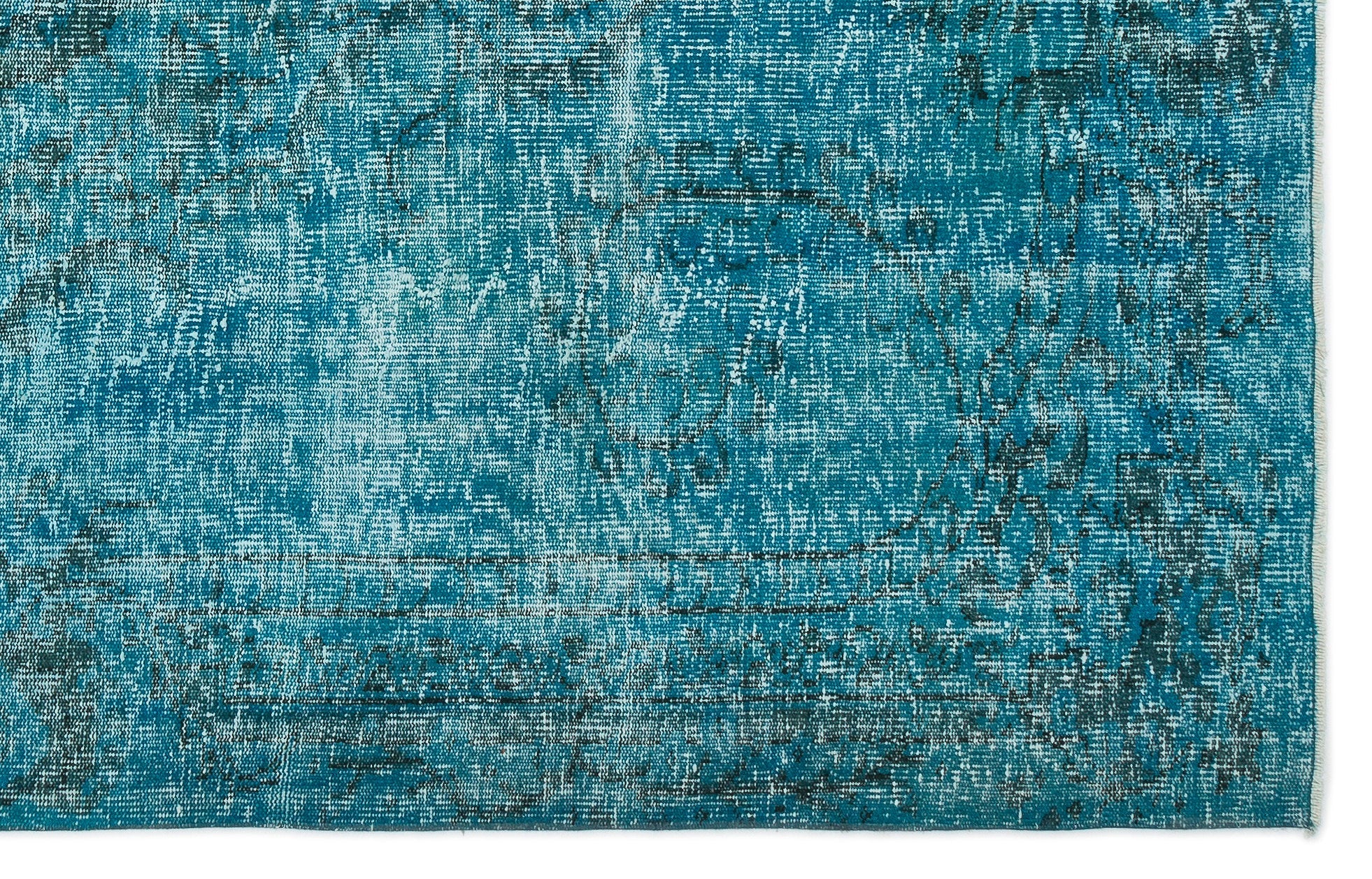 Atina Turquoise Vintage Wool Handmade Area Rug 6'0" x 9'7"