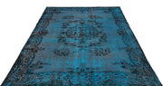 Atina Turquoise Vintage Wool Handmade Area Rug 5'8" x 9'2"
