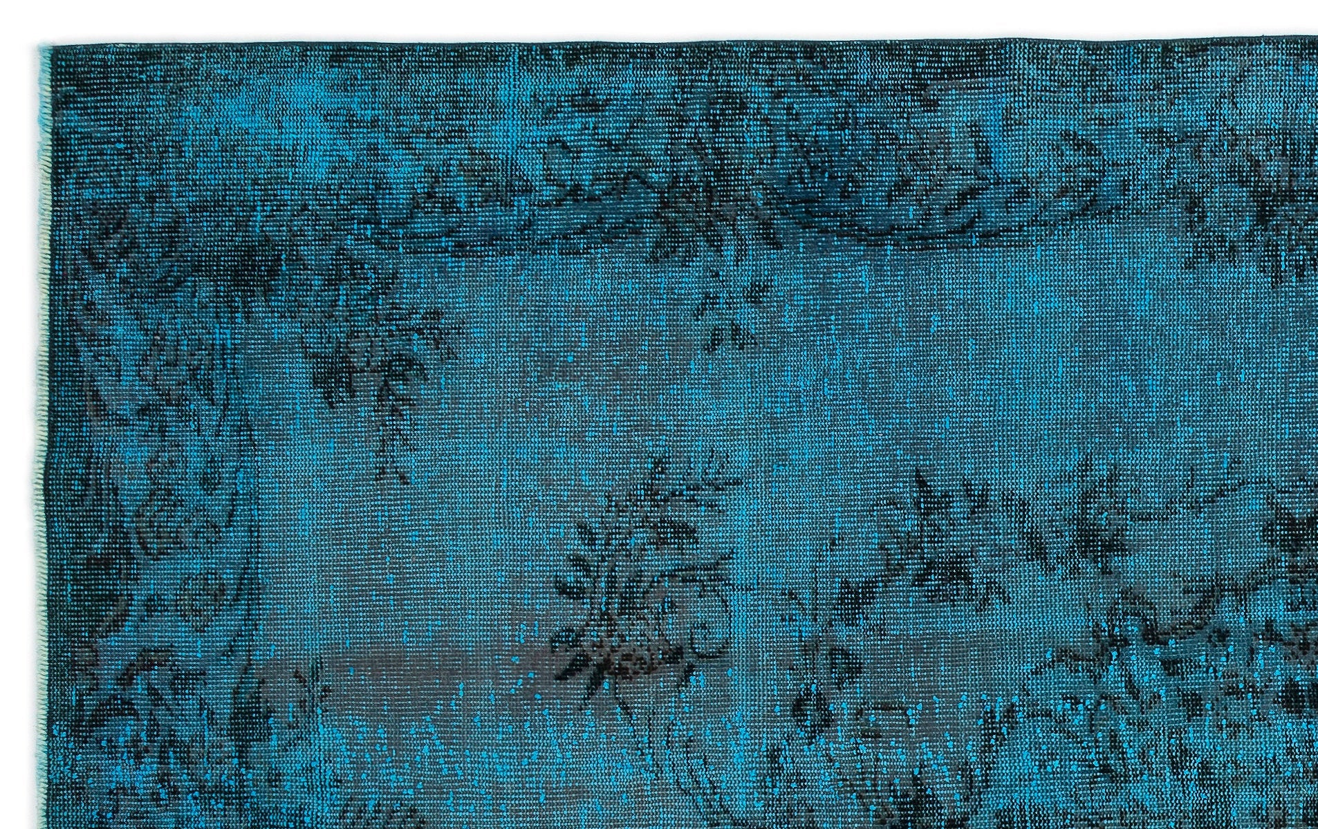 Atina Turquoise Vintage Wool Handmade Area Rug 5'8" x 9'2"