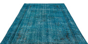 Atina Turquoise Vintage Wool Handmade Area Rug 6'3" x 9'2"