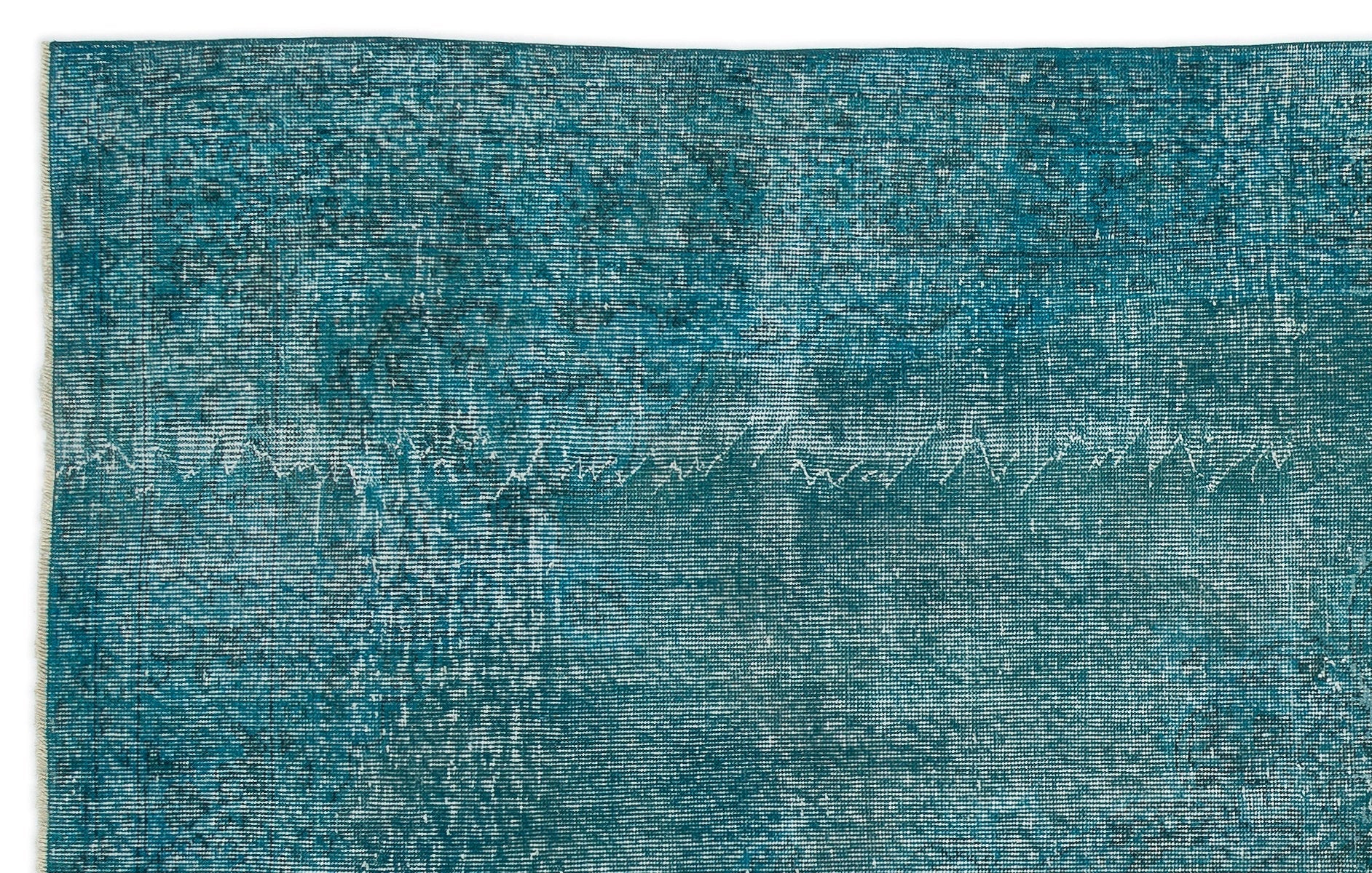 Atina Turquoise Vintage Wool Handmade Area Rug 5'8" x 9'1"